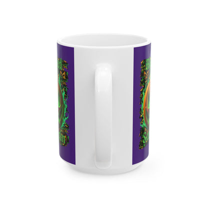 Blessed Samhain Green Jack Purple Mug by cypherpunkgear – cypherpunkgear.com | Cypherpunk Merch
