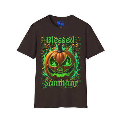 Blessed Samhain Green Jack Unisex T-Shirt by cypherpunkgear – cypherpunkgear.com | Cypherpunk Merch