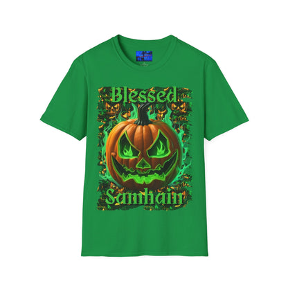 Blessed Samhain Green Jack Unisex T-Shirt by cypherpunkgear – cypherpunkgear.com | Cypherpunk Merch