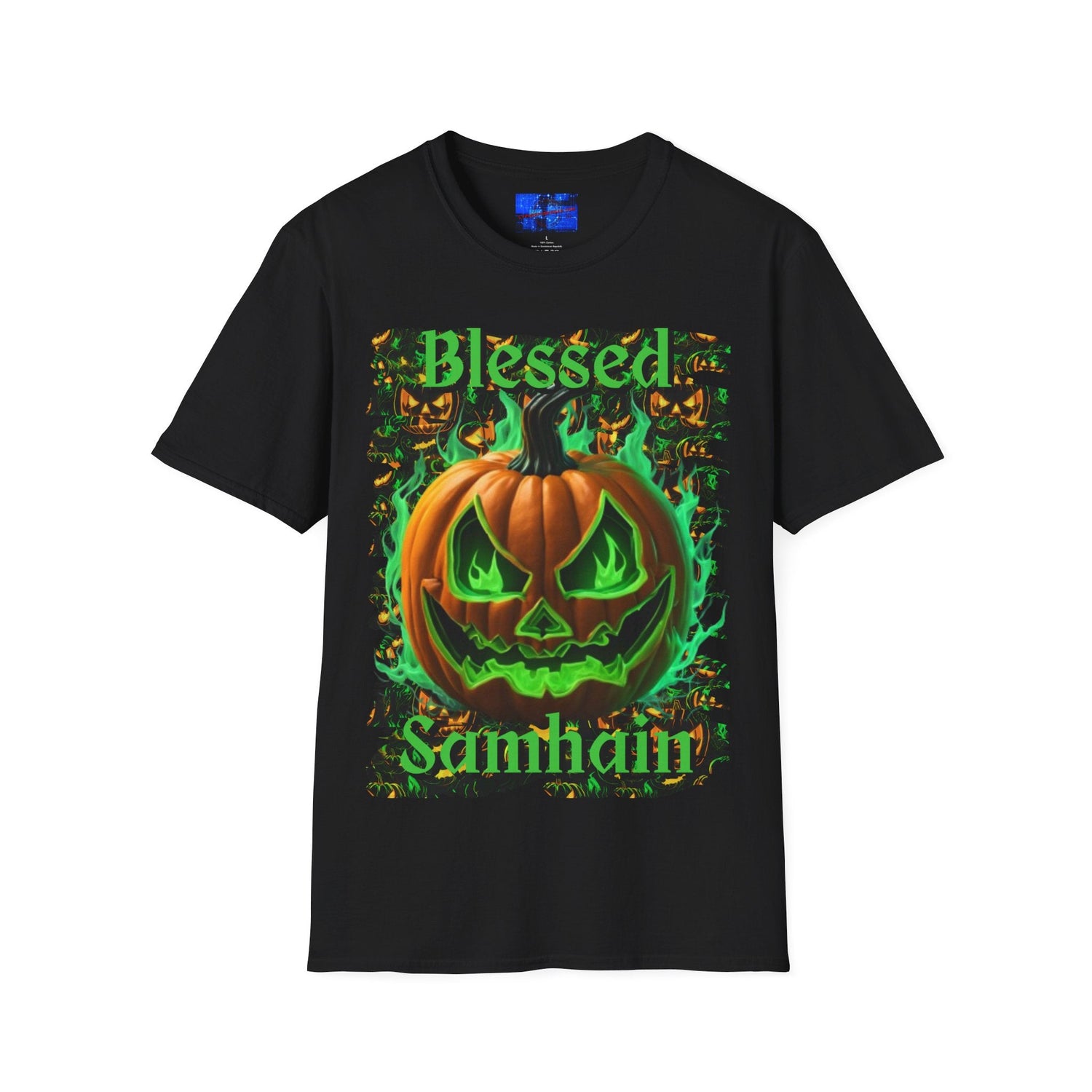 Blessed Samhain Green Jack Unisex T-Shirt by cypherpunkgear – cypherpunkgear.com | Cypherpunk Merch