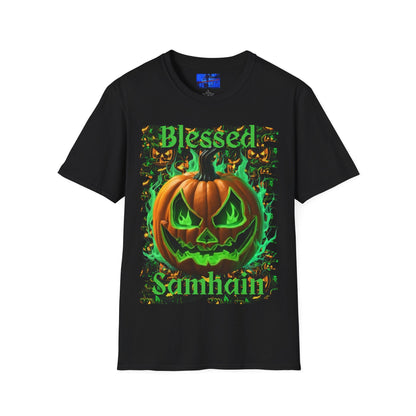 Blessed Samhain Green Jack Unisex T-Shirt by cypherpunkgear – cypherpunkgear.com | Cypherpunk Merch