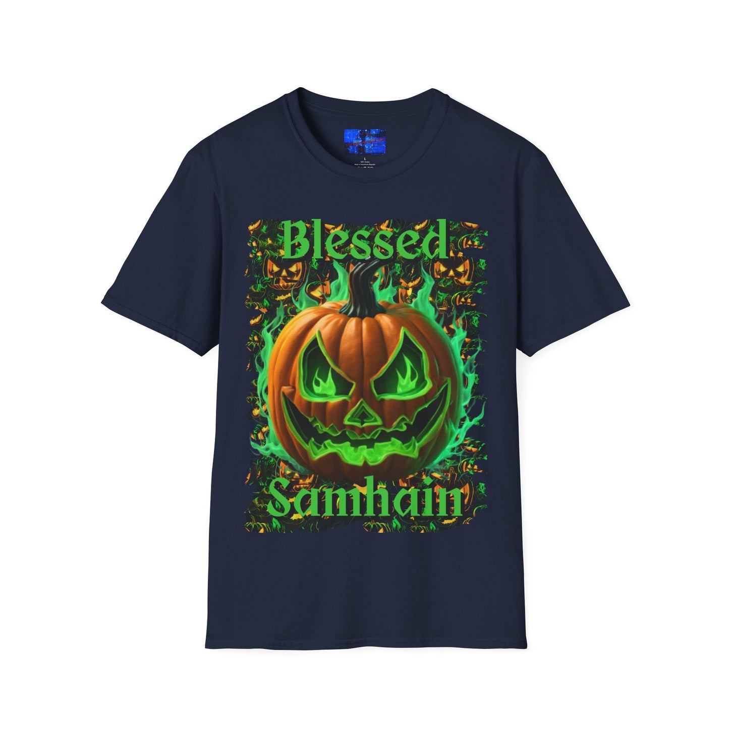 Blessed Samhain Green Jack Unisex T-Shirt by cypherpunkgear – cypherpunkgear.com | Cypherpunk Merch
