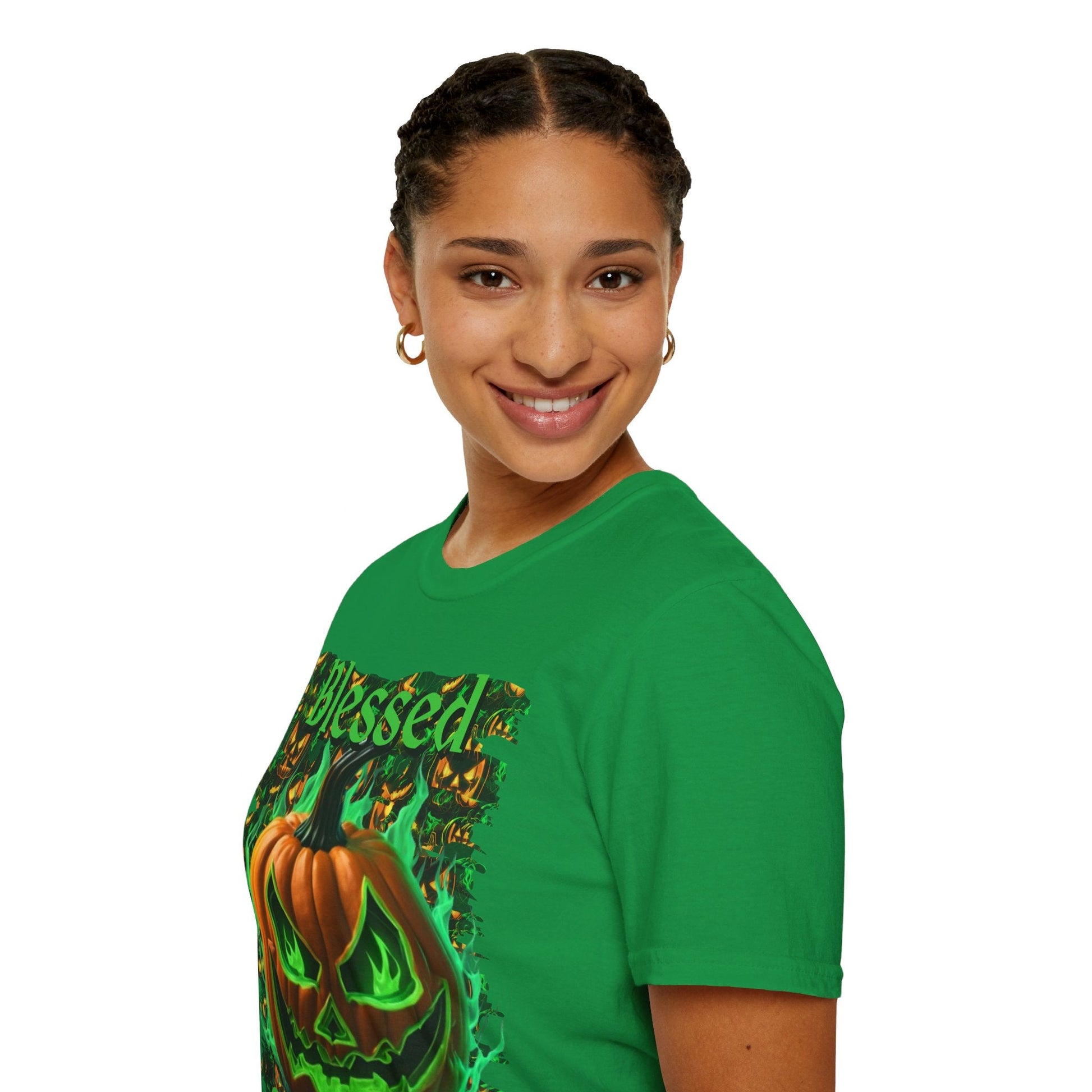 Blessed Samhain Green Jack Unisex T-Shirt by cypherpunkgear – cypherpunkgear.com | Cypherpunk Merch