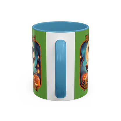 Blessed Samhain Little Witch ORfont Accent Mug by cypherpunkgear – cypherpunkgear.com | Cypherpunk Merch