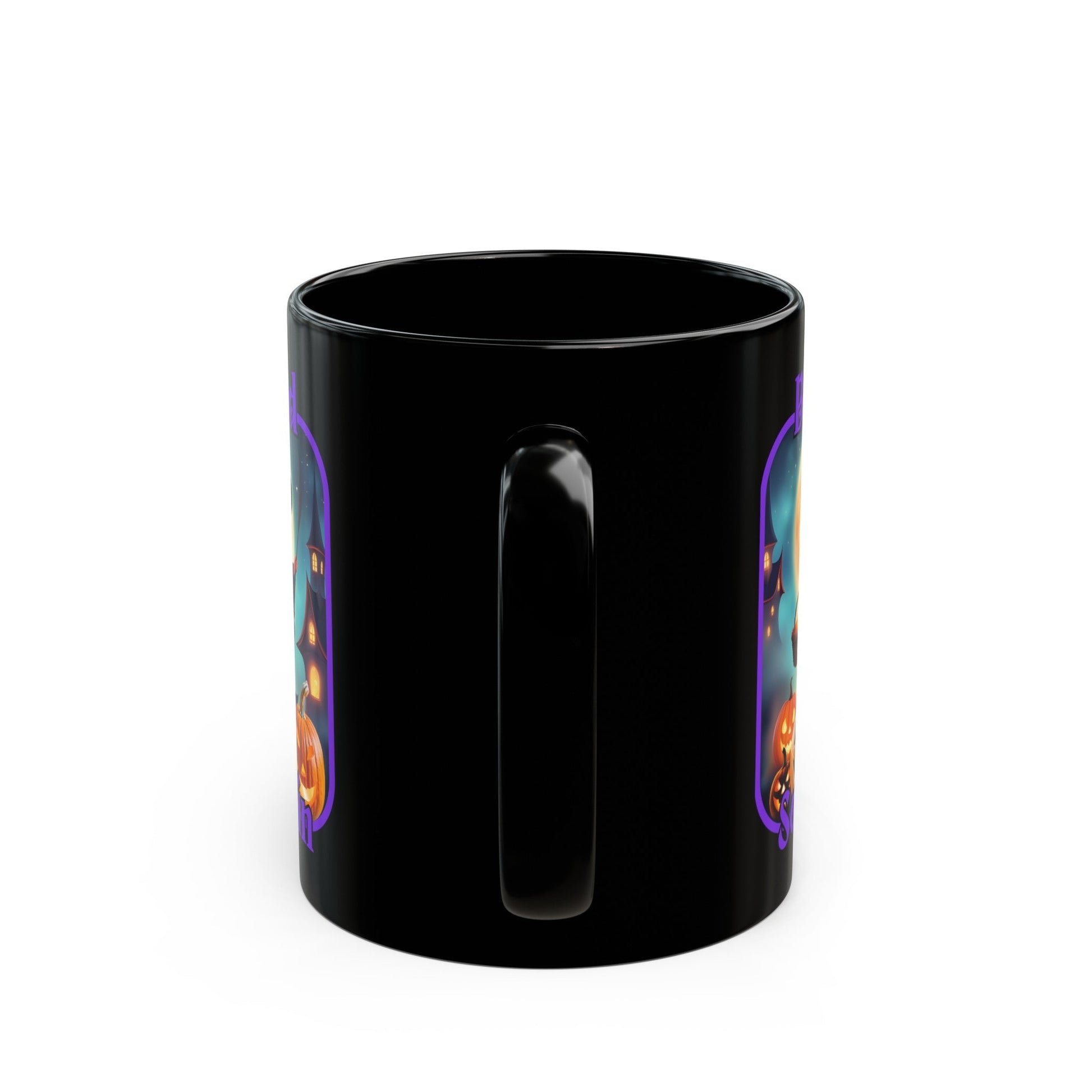 Blessed Samhain Little Witch PRfont Black Mug by cypherpunkgear – cypherpunkgear.com | Cypherpunk Merch