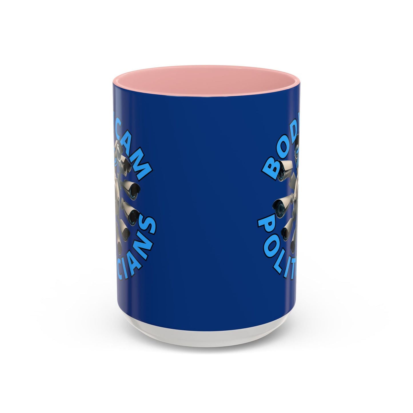 Bodycam the Politicians Cameras Blue Accent Mug by cypherpunkgear.com – cypherpunkgear.com | Cypherpunk Merch