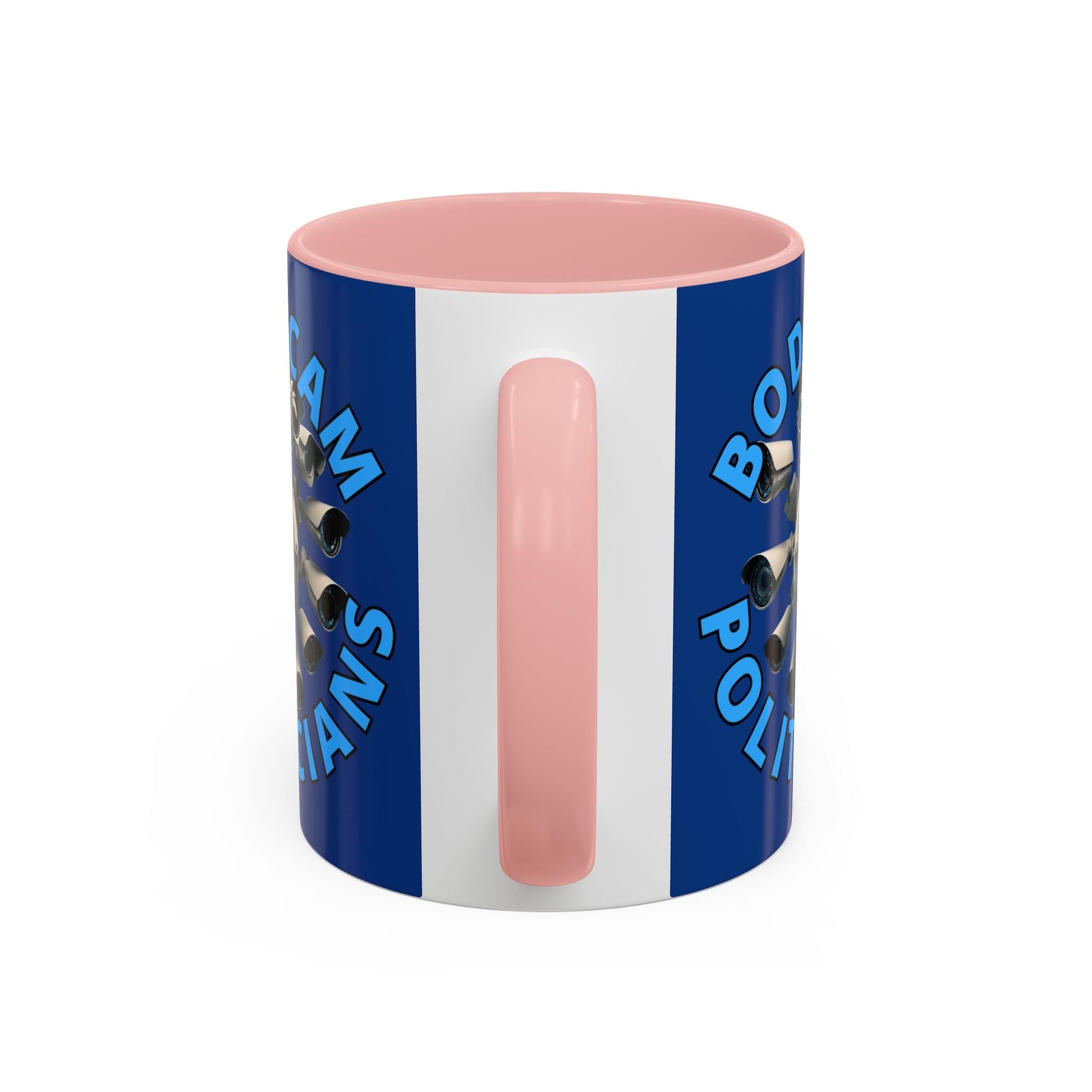 Bodycam the Politicians Cameras Blue Accent Mug by cypherpunkgear.com – cypherpunkgear.com | Cypherpunk Merch