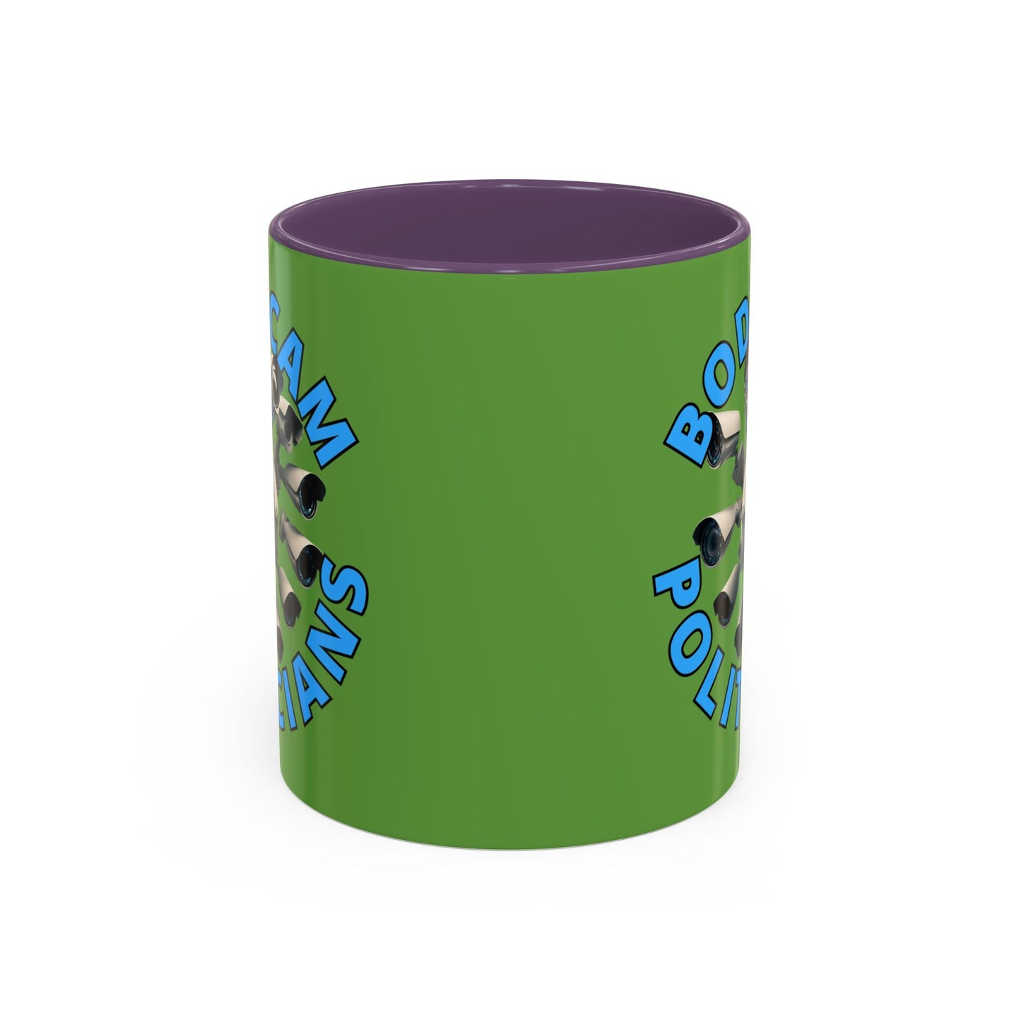 Bodycam the Politicians Cameras Green Accent Mug by cypherpunkgear.com – cypherpunkgear.com | Cypherpunk Merch