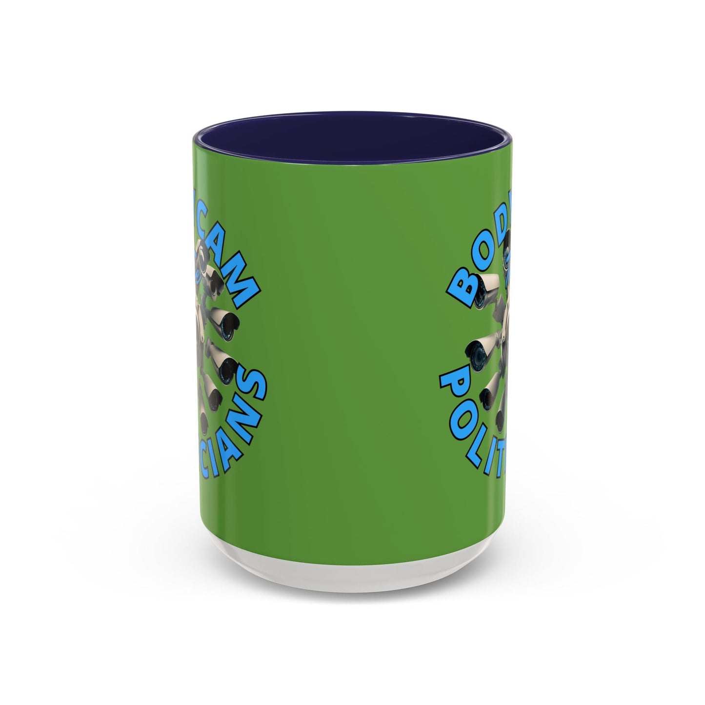 Bodycam the Politicians Cameras Green Accent Mug by cypherpunkgear.com – cypherpunkgear.com | Cypherpunk Merch