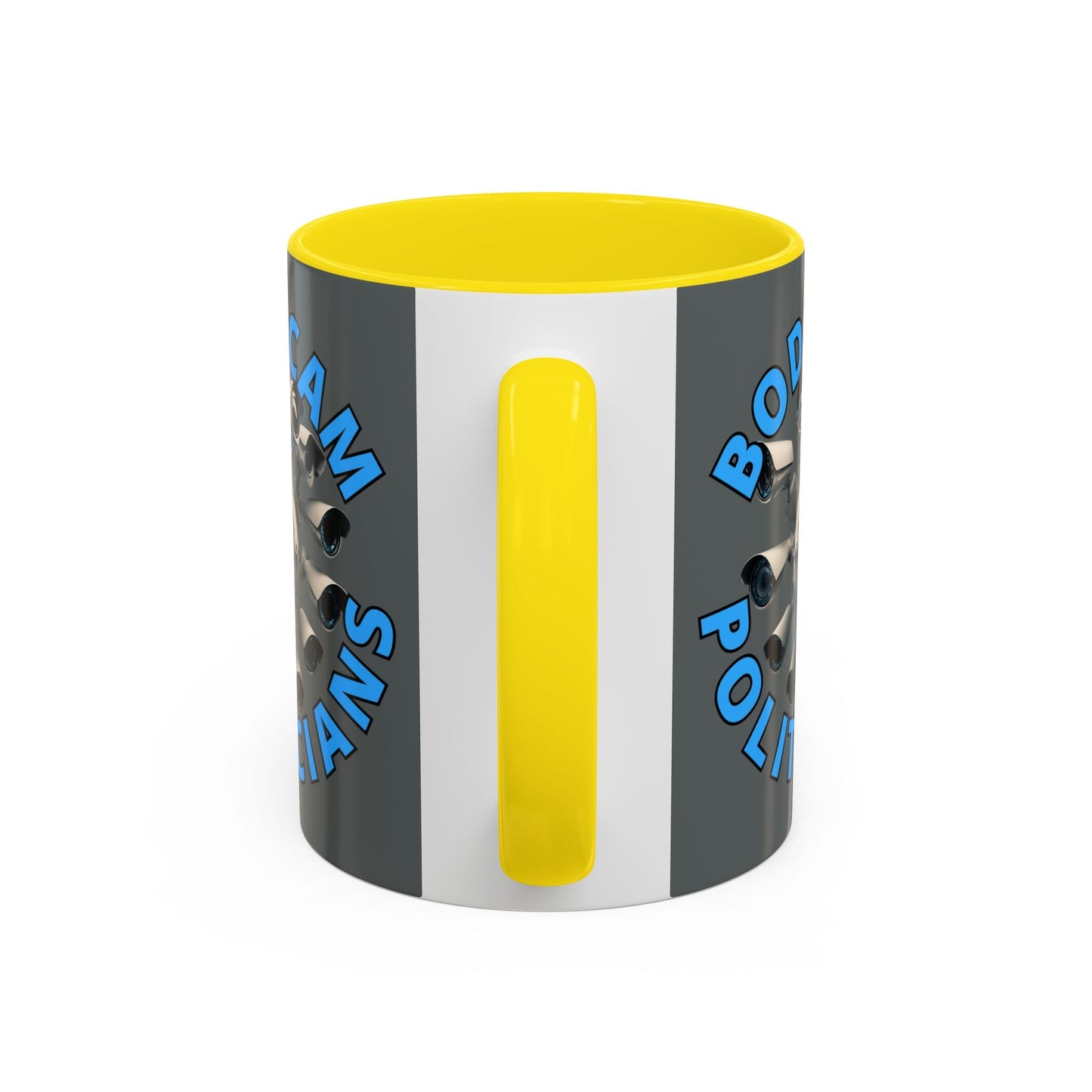 Bodycam the Politicians Cameras Grey Accent Mug by cypherpunkgear.com – cypherpunkgear.com | Cypherpunk Merch