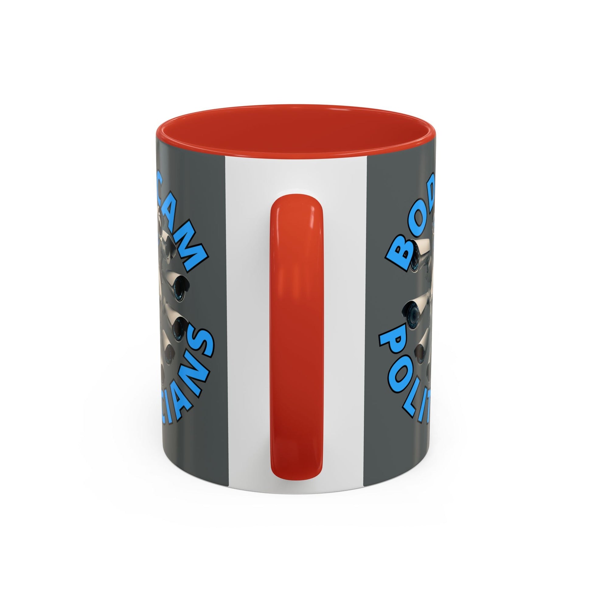 Bodycam the Politicians Cameras Grey Accent Mug by cypherpunkgear.com – cypherpunkgear.com | Cypherpunk Merch