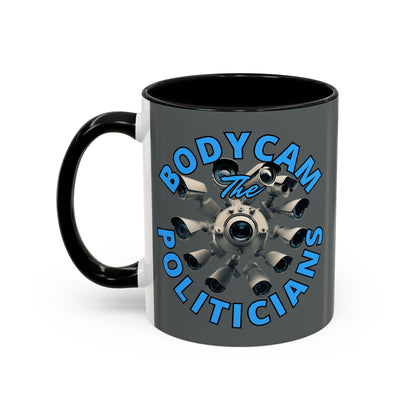 Bodycam the Politicians Cameras Grey Accent Mug by cypherpunkgear.com – cypherpunkgear.com | Cypherpunk Merch