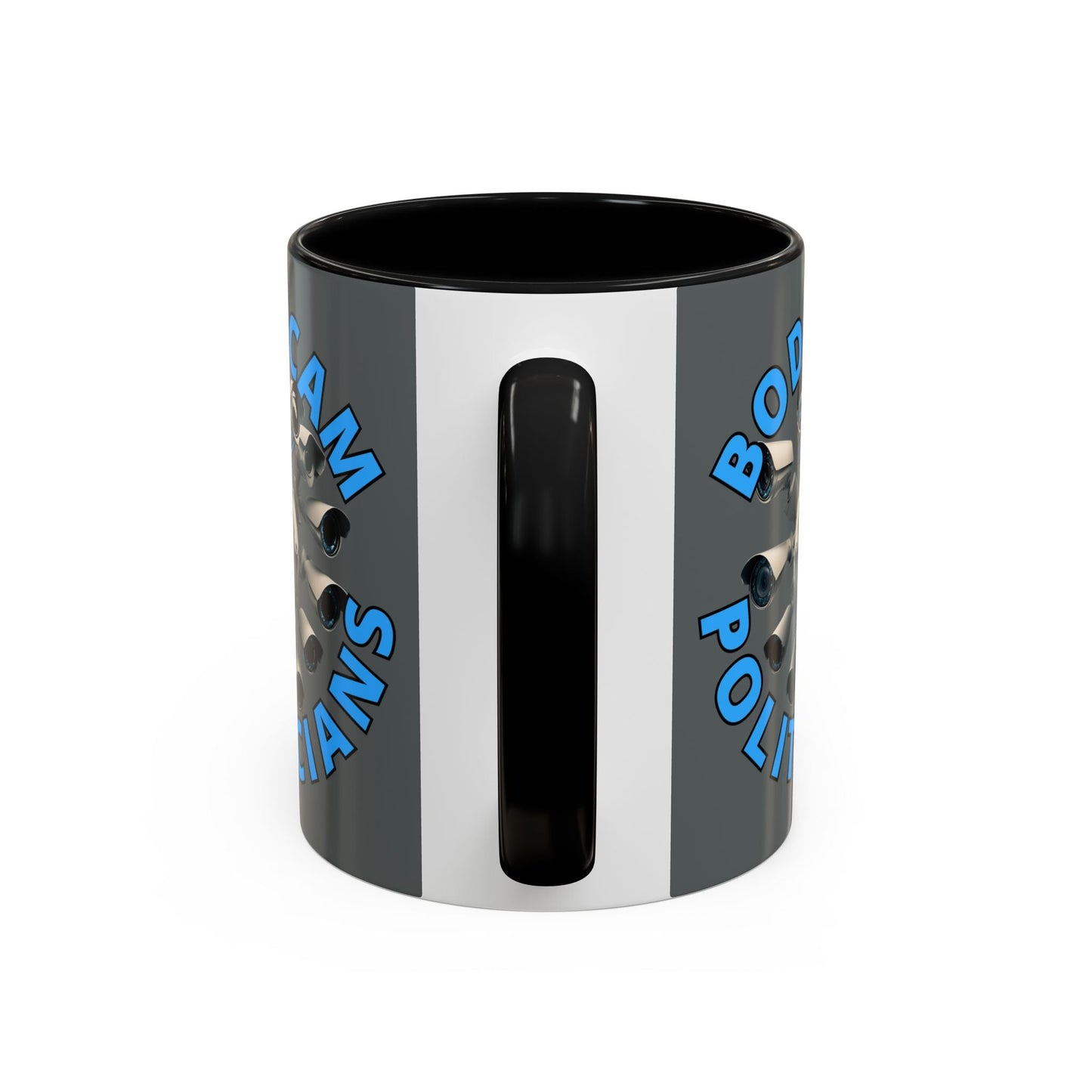 Bodycam the Politicians Cameras Grey Accent Mug by cypherpunkgear.com – cypherpunkgear.com | Cypherpunk Merch