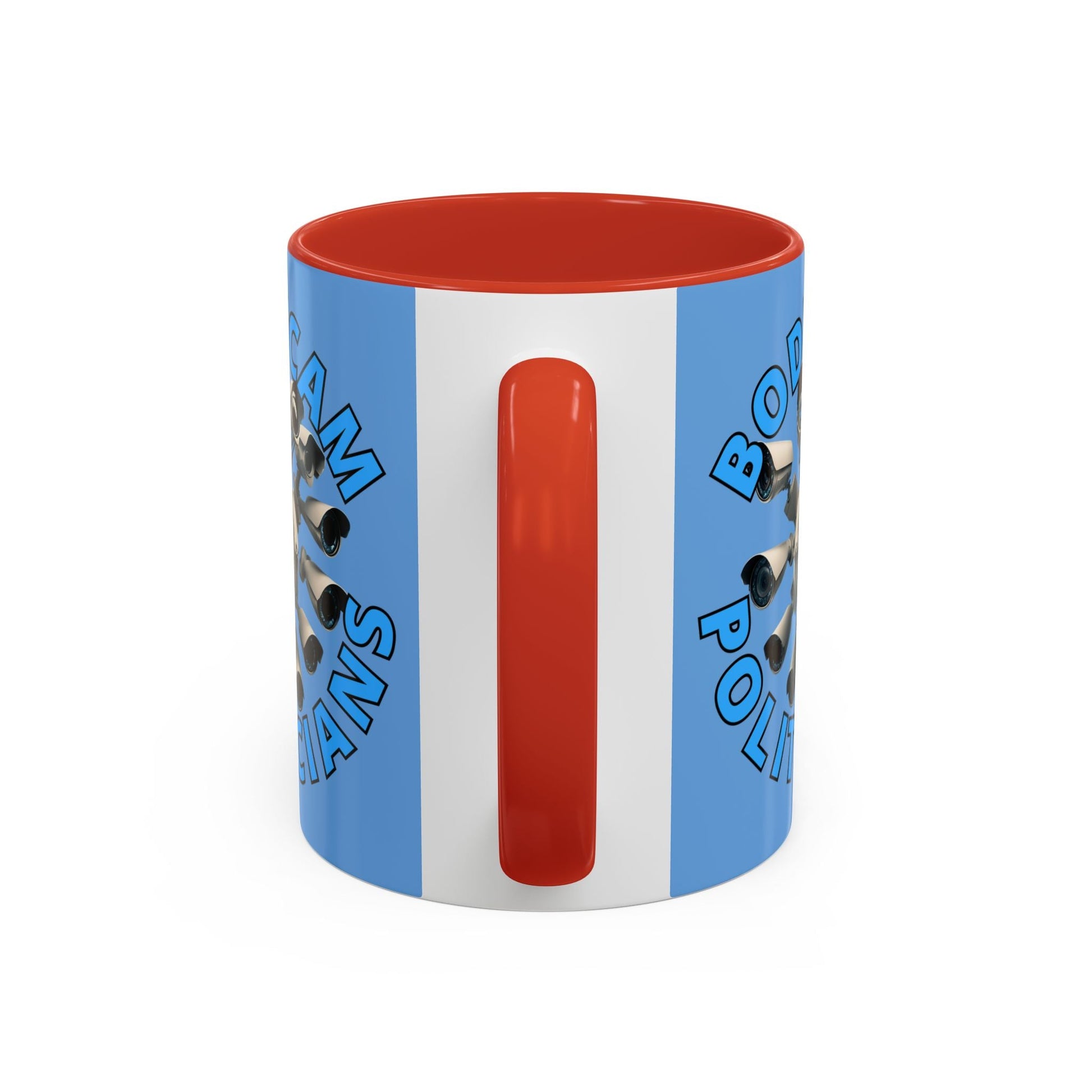 Bodycam the Politicians Cameras Light Blue Accent Mug by cypherpunkgear.com – cypherpunkgear.com | Cypherpunk Merch