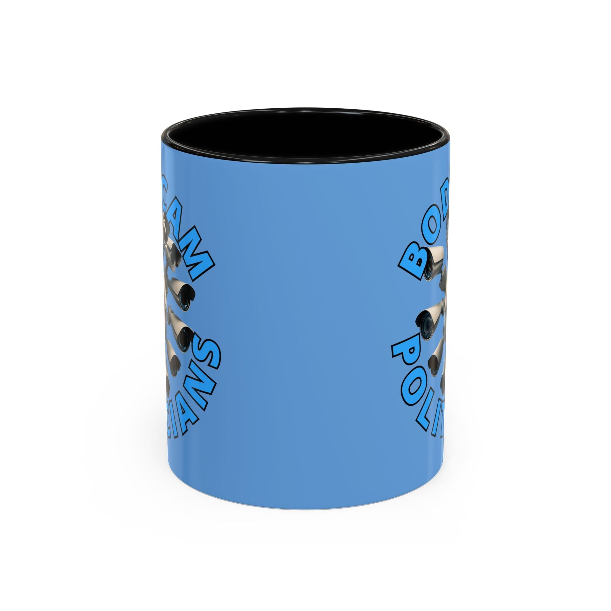 Bodycam the Politicians Cameras Light Blue Accent Mug by cypherpunkgear.com – cypherpunkgear.com | Cypherpunk Merch