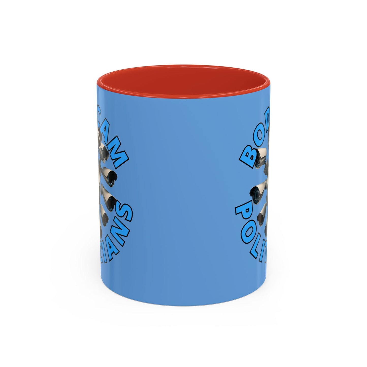 Bodycam the Politicians Cameras Light Blue Accent Mug by cypherpunkgear.com – cypherpunkgear.com | Cypherpunk Merch