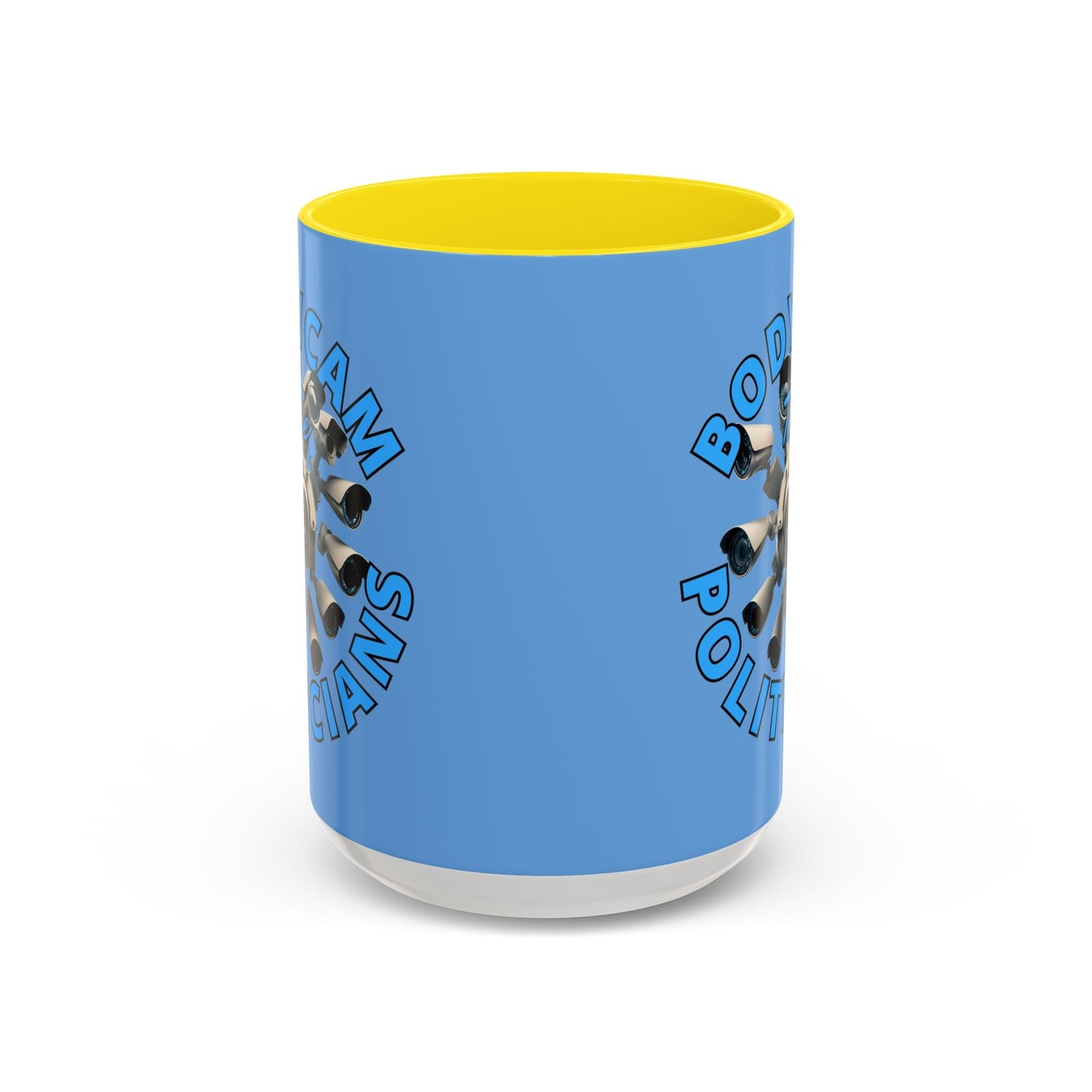 Bodycam the Politicians Cameras Light Blue Accent Mug by cypherpunkgear.com – cypherpunkgear.com | Cypherpunk Merch