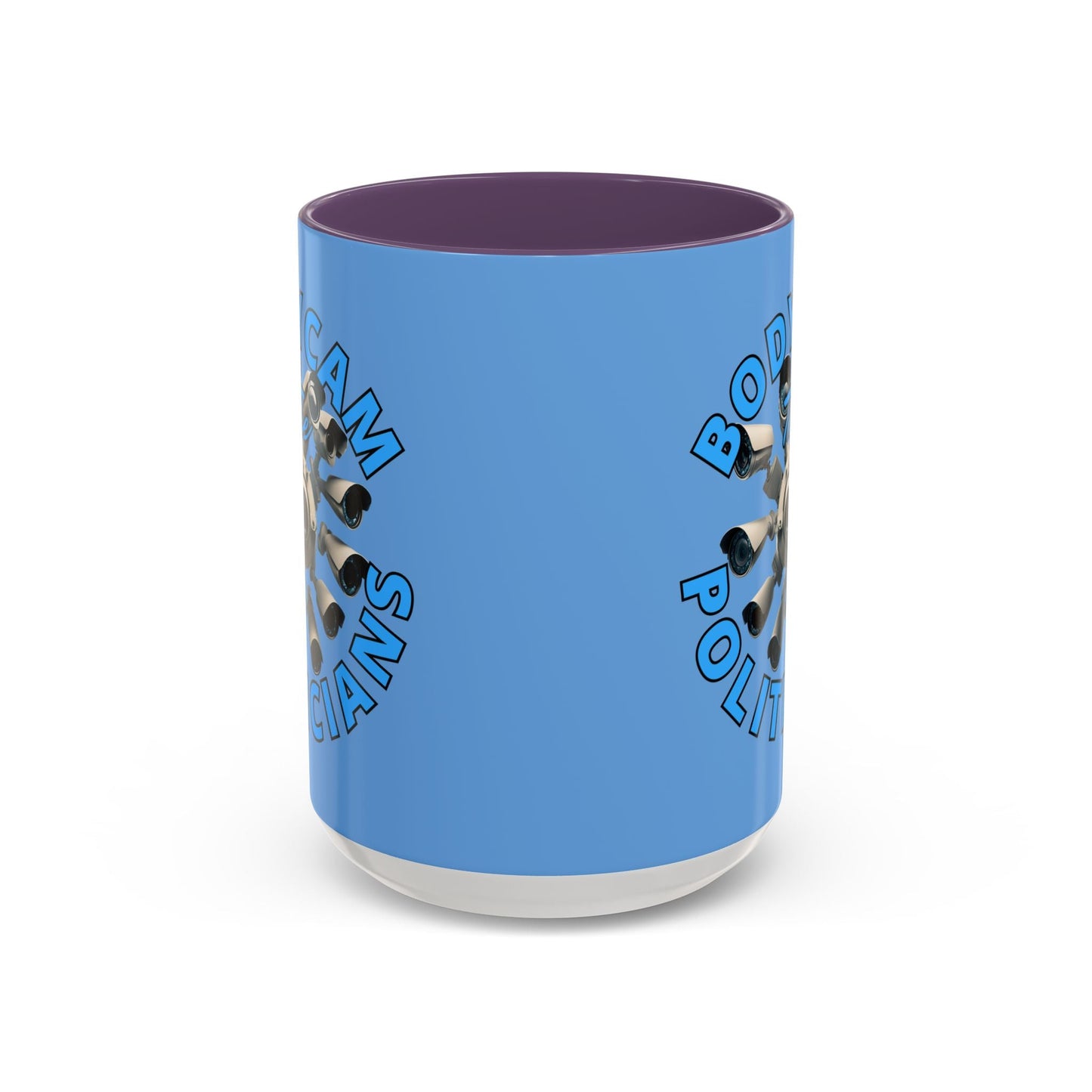 Bodycam the Politicians Cameras Light Blue Accent Mug by cypherpunkgear.com – cypherpunkgear.com | Cypherpunk Merch