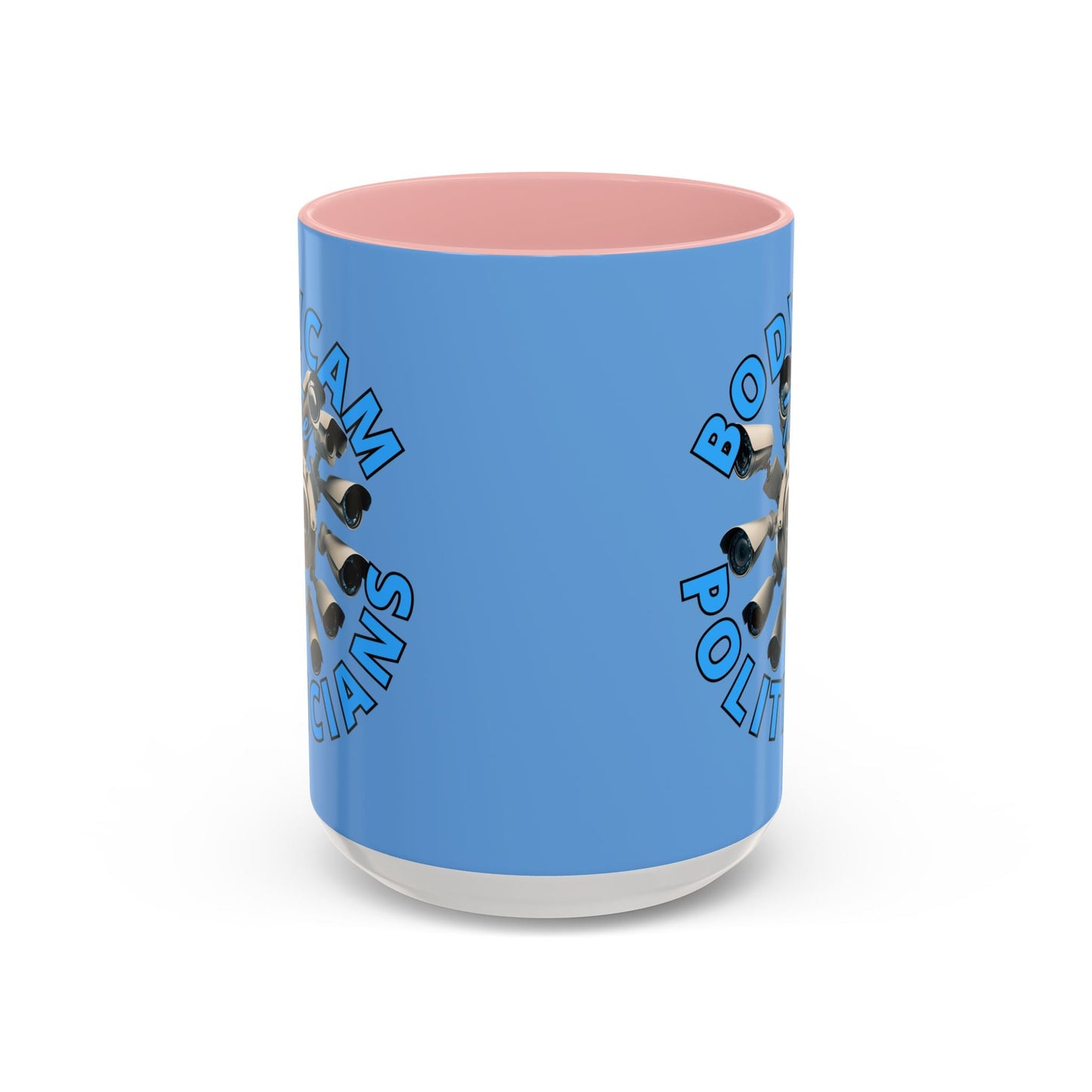 Bodycam the Politicians Cameras Light Blue Accent Mug by cypherpunkgear.com – cypherpunkgear.com | Cypherpunk Merch