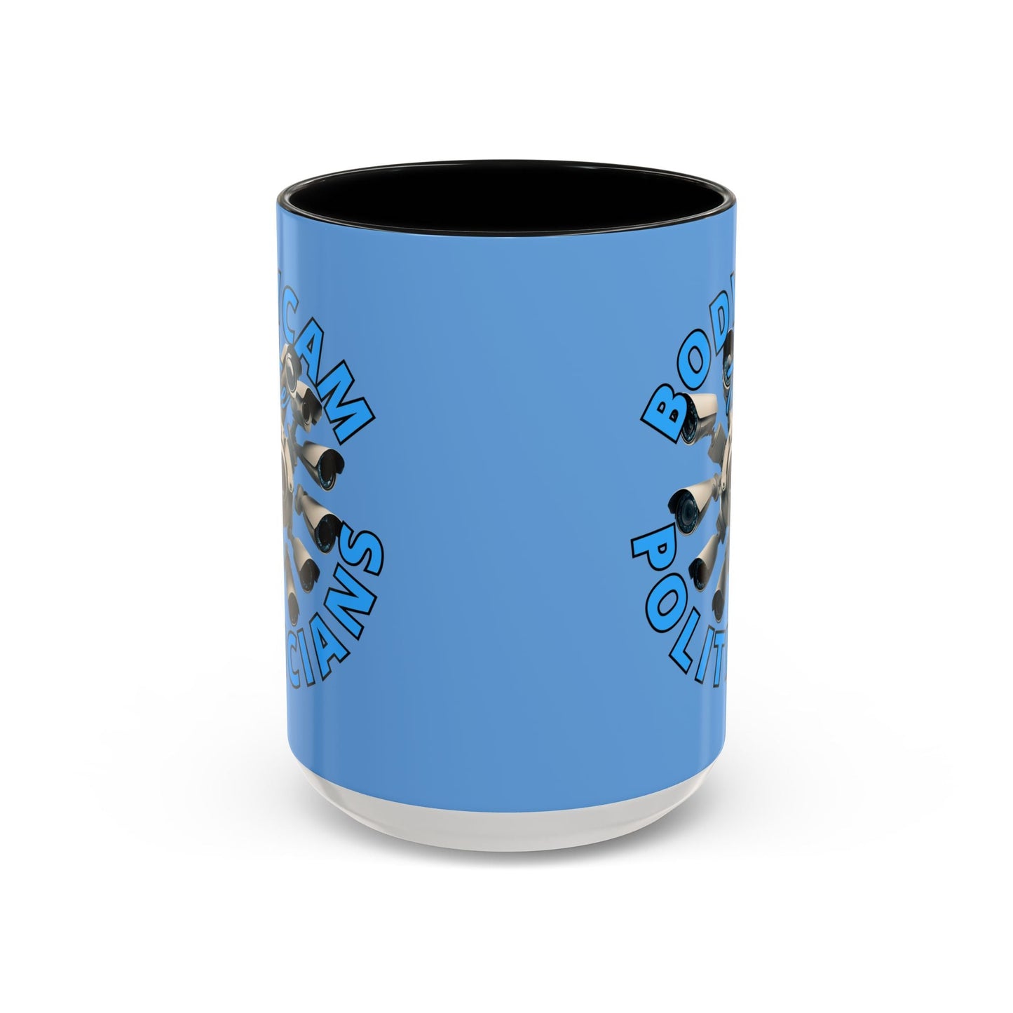 Bodycam the Politicians Cameras Light Blue Accent Mug by cypherpunkgear.com – cypherpunkgear.com | Cypherpunk Merch
