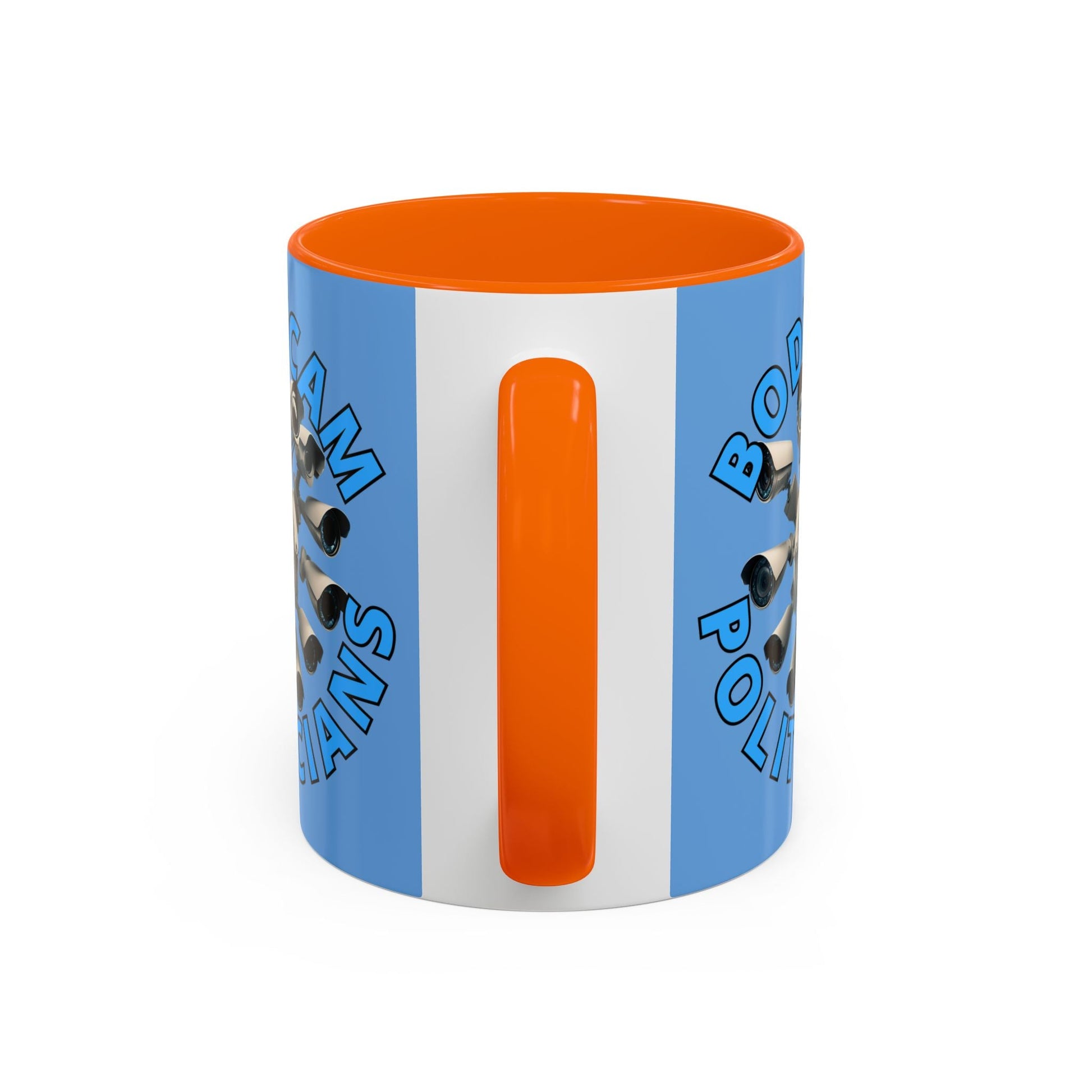 Bodycam the Politicians Cameras Light Blue Accent Mug by cypherpunkgear.com – cypherpunkgear.com | Cypherpunk Merch