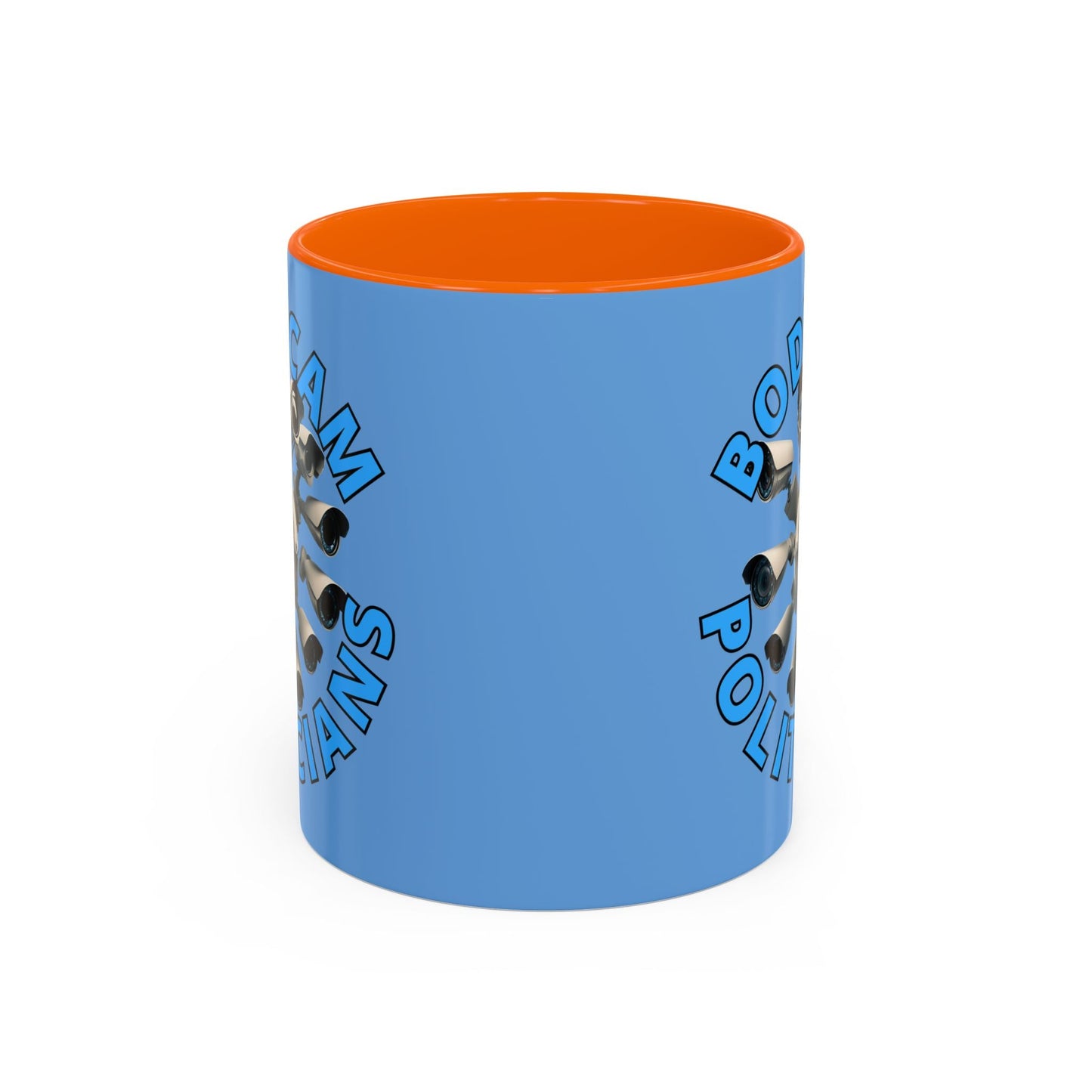 Bodycam the Politicians Cameras Light Blue Accent Mug by cypherpunkgear.com – cypherpunkgear.com | Cypherpunk Merch