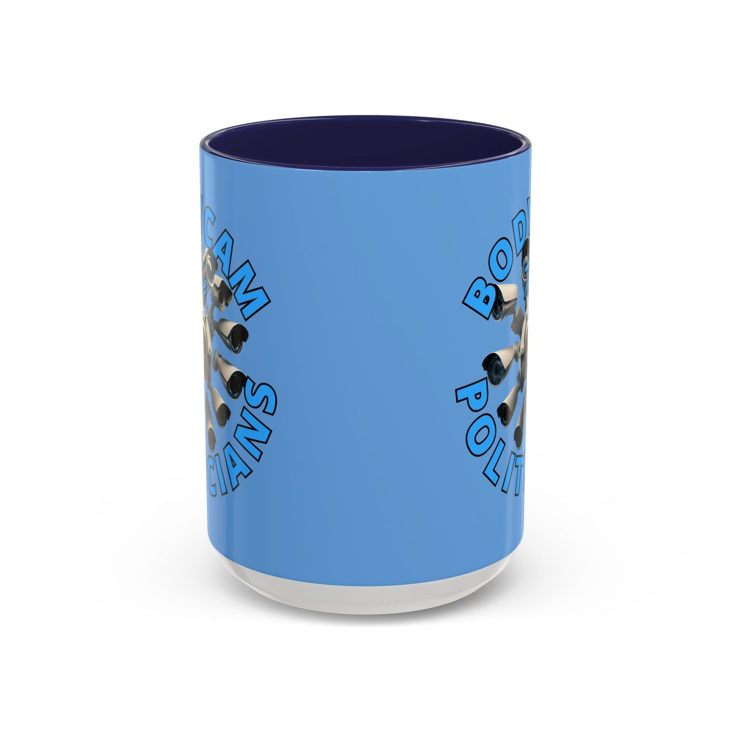 Bodycam the Politicians Cameras Light Blue Accent Mug by cypherpunkgear.com – cypherpunkgear.com | Cypherpunk Merch