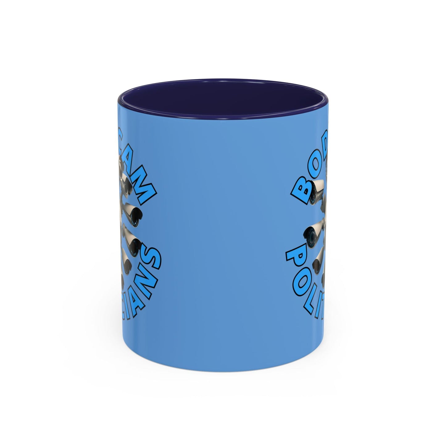 Bodycam the Politicians Cameras Light Blue Accent Mug by cypherpunkgear.com – cypherpunkgear.com | Cypherpunk Merch