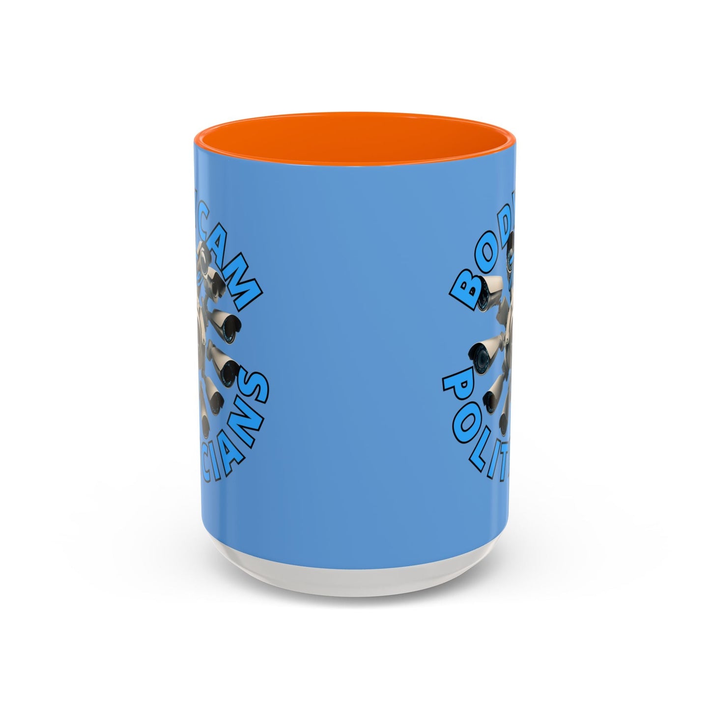 Bodycam the Politicians Cameras Light Blue Accent Mug by cypherpunkgear.com – cypherpunkgear.com | Cypherpunk Merch