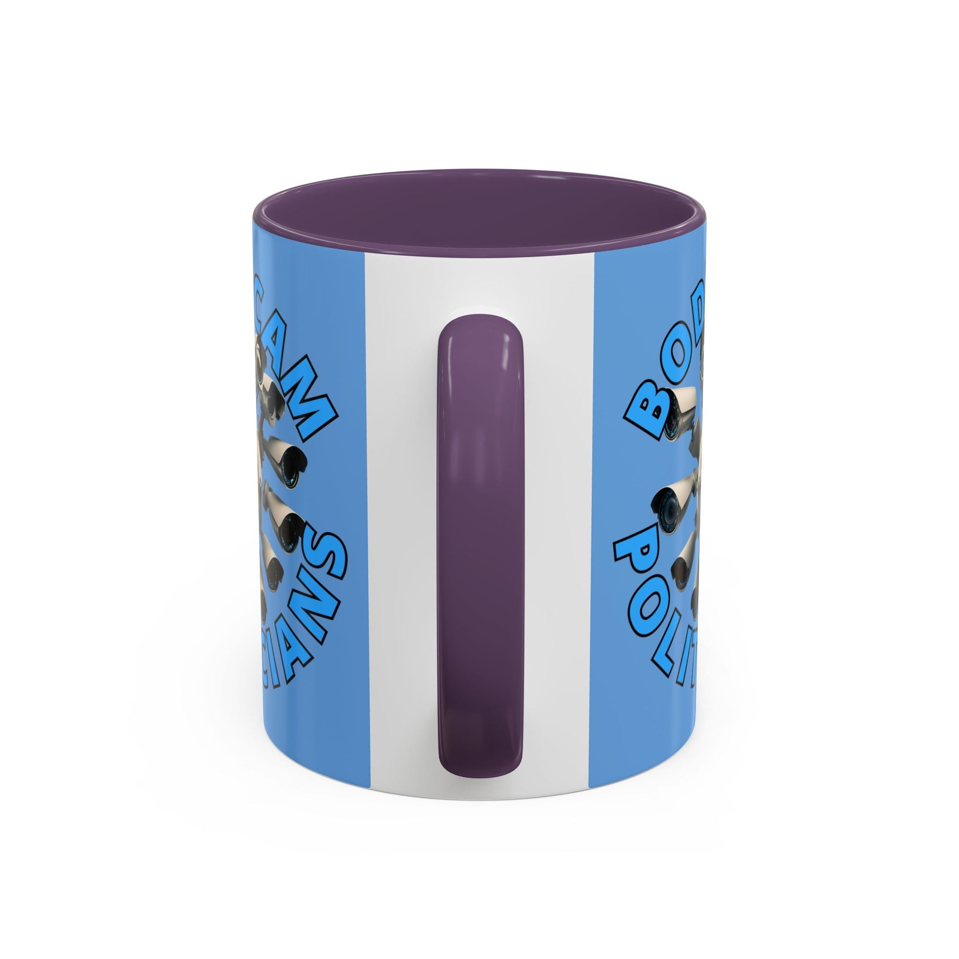 Bodycam the Politicians Cameras Light Blue Accent Mug by cypherpunkgear.com – cypherpunkgear.com | Cypherpunk Merch