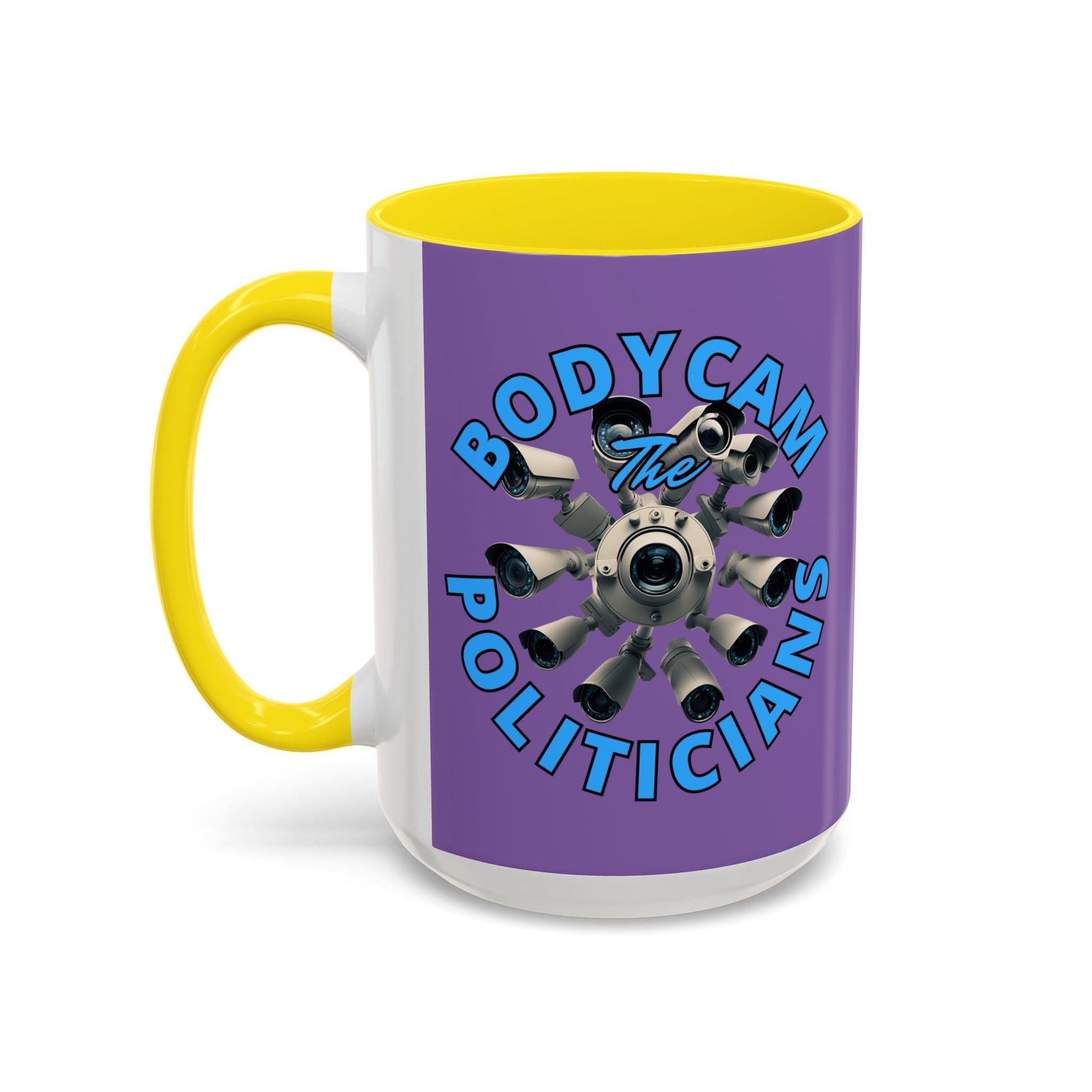 Bodycam the Politicians Cameras Light Purple Accent Mug by cypherpunkgear.com – cypherpunkgear.com | Cypherpunk Merch