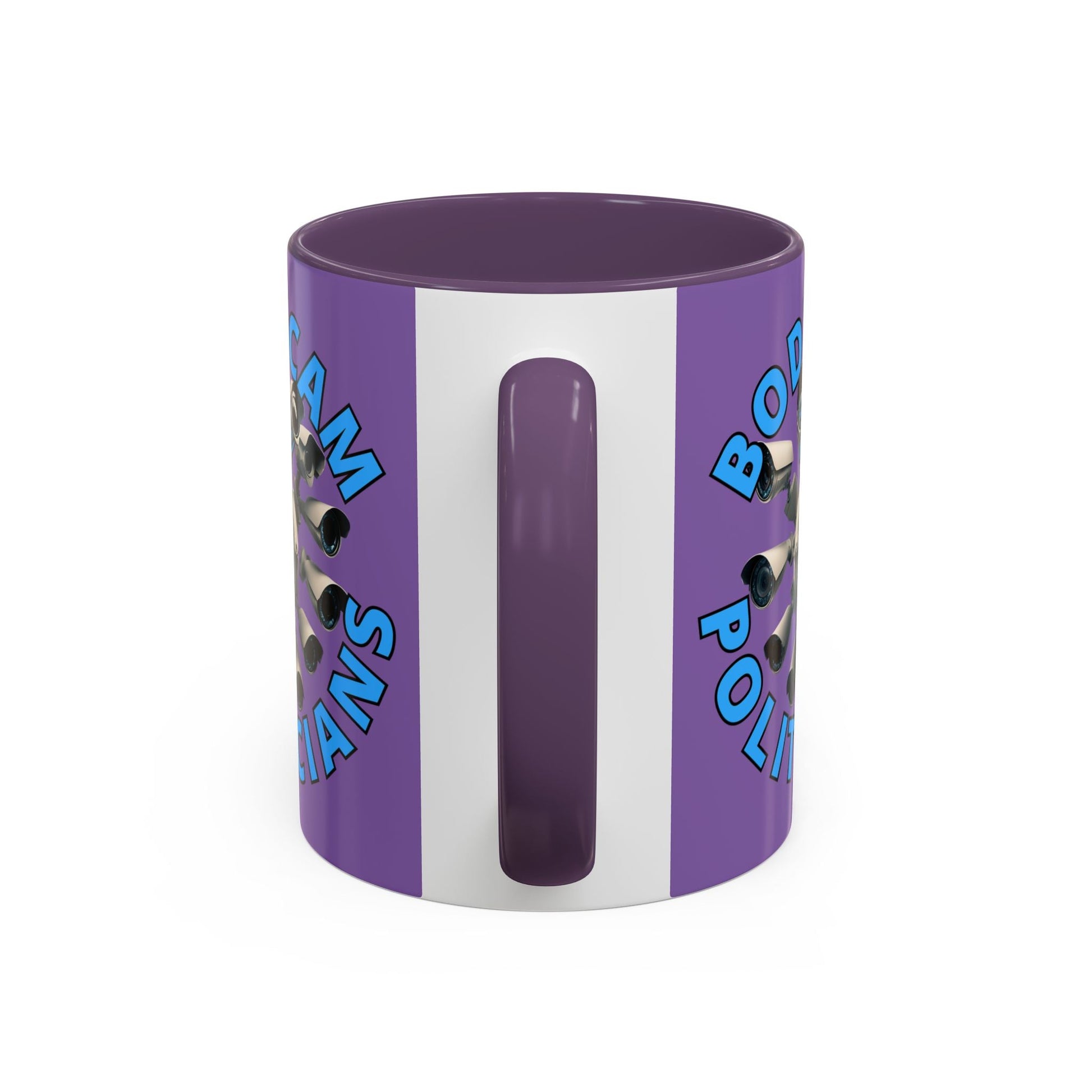 Bodycam the Politicians Cameras Light Purple Accent Mug by cypherpunkgear.com – cypherpunkgear.com | Cypherpunk Merch