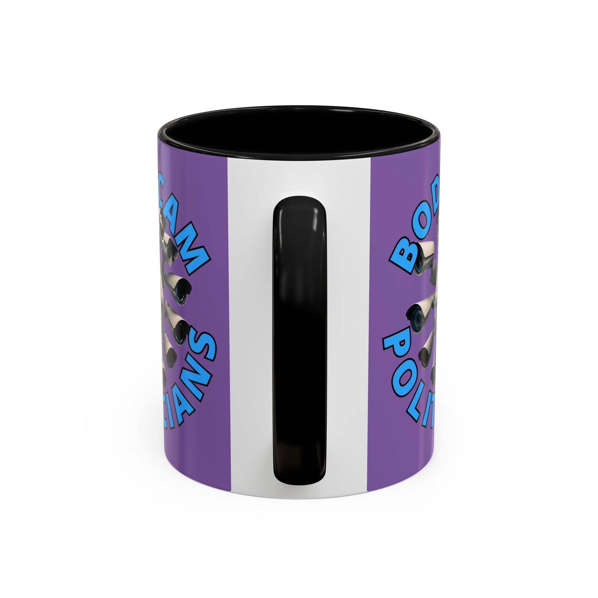 Bodycam the Politicians Cameras Light Purple Accent Mug by cypherpunkgear.com – cypherpunkgear.com | Cypherpunk Merch