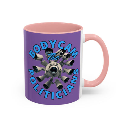 Bodycam the Politicians Cameras Light Purple Accent Mug by cypherpunkgear.com – cypherpunkgear.com | Cypherpunk Merch