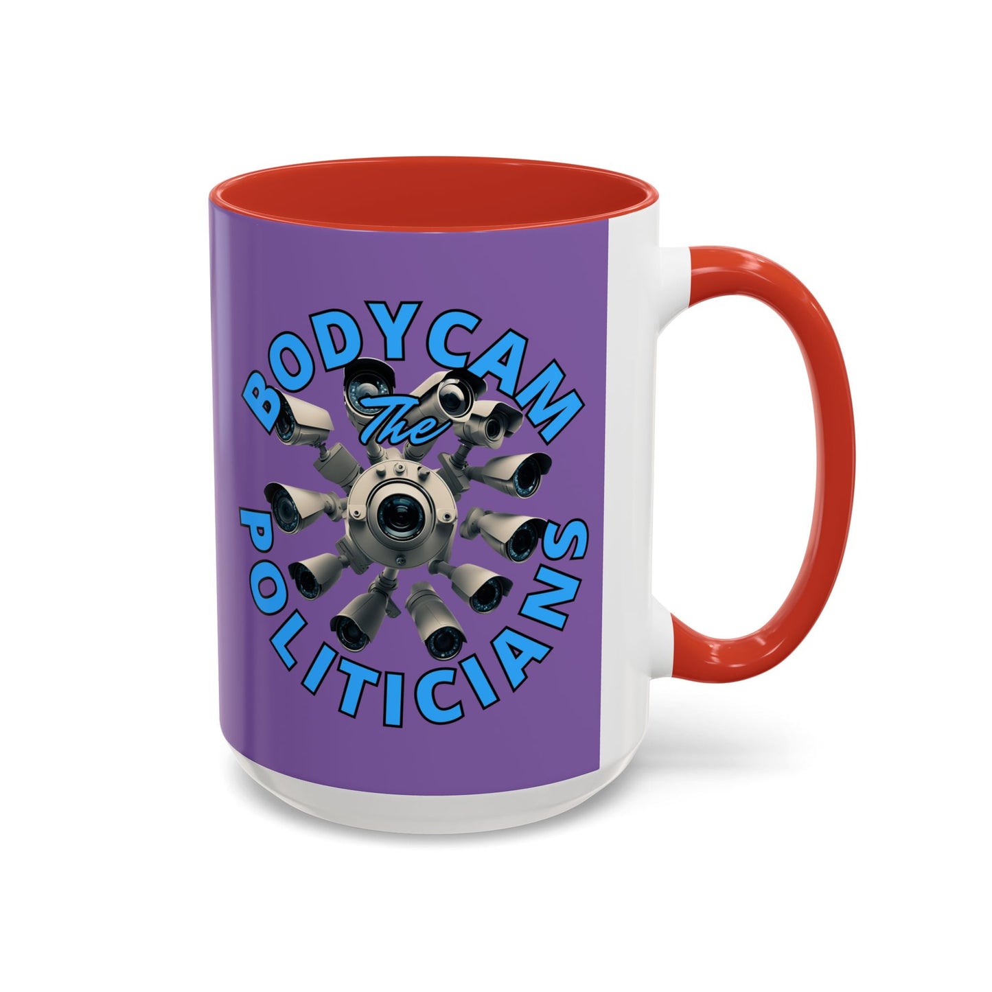 Bodycam the Politicians Cameras Light Purple Accent Mug by cypherpunkgear.com – cypherpunkgear.com | Cypherpunk Merch