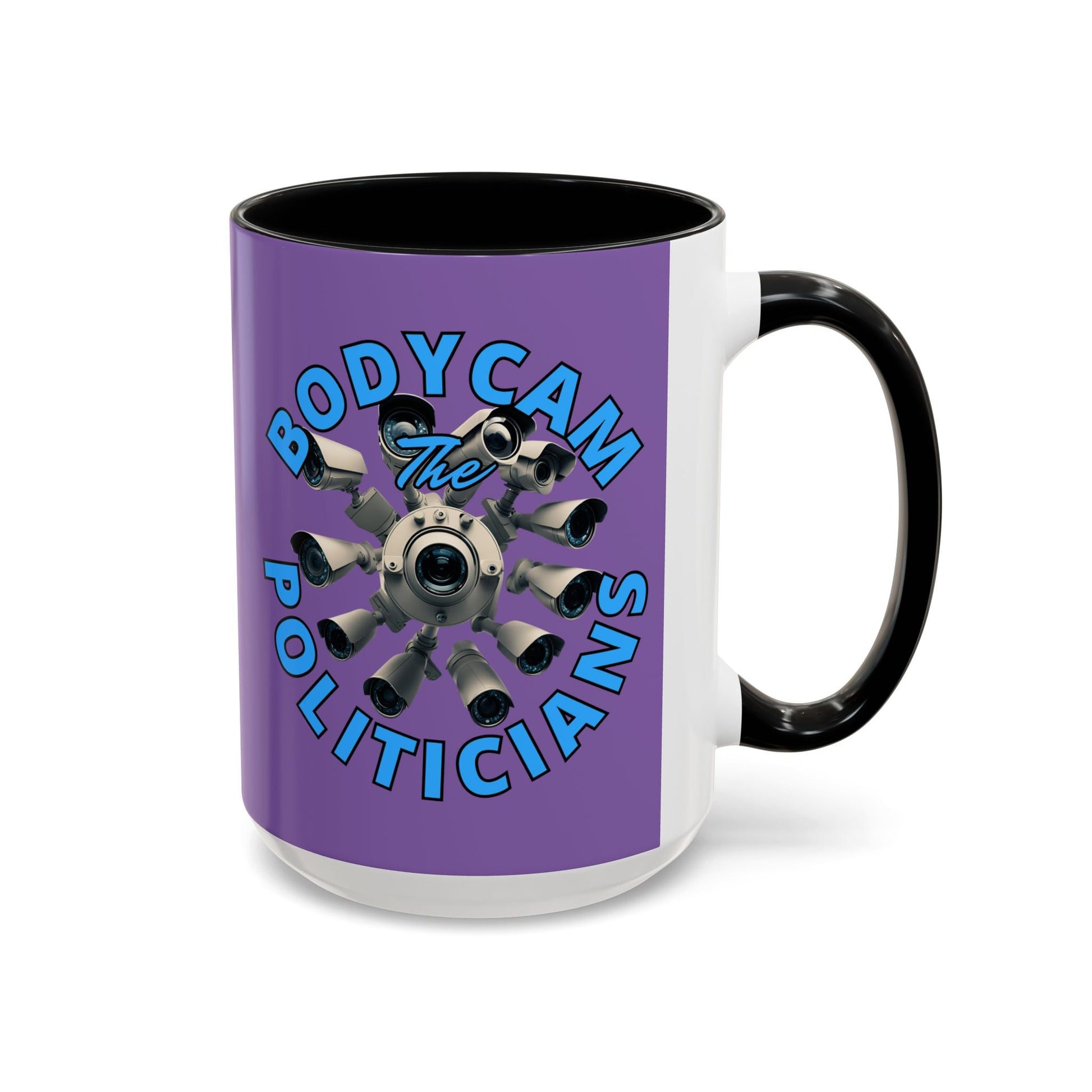 Bodycam the Politicians Cameras Light Purple Accent Mug by cypherpunkgear.com – cypherpunkgear.com | Cypherpunk Merch