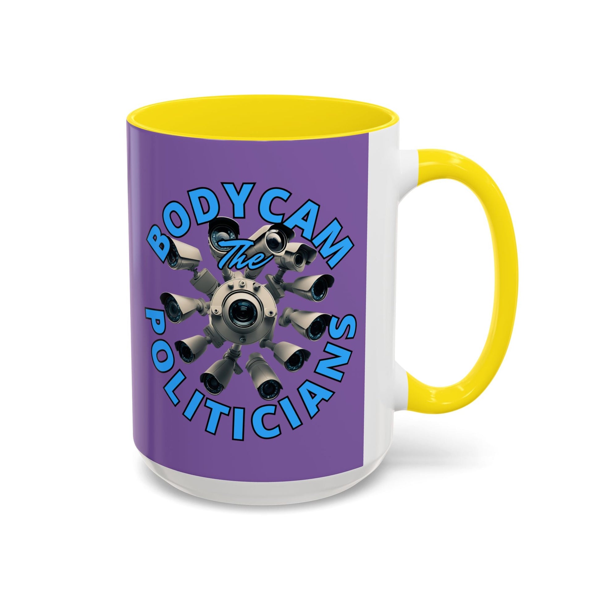 Bodycam the Politicians Cameras Light Purple Accent Mug by cypherpunkgear.com – cypherpunkgear.com | Cypherpunk Merch