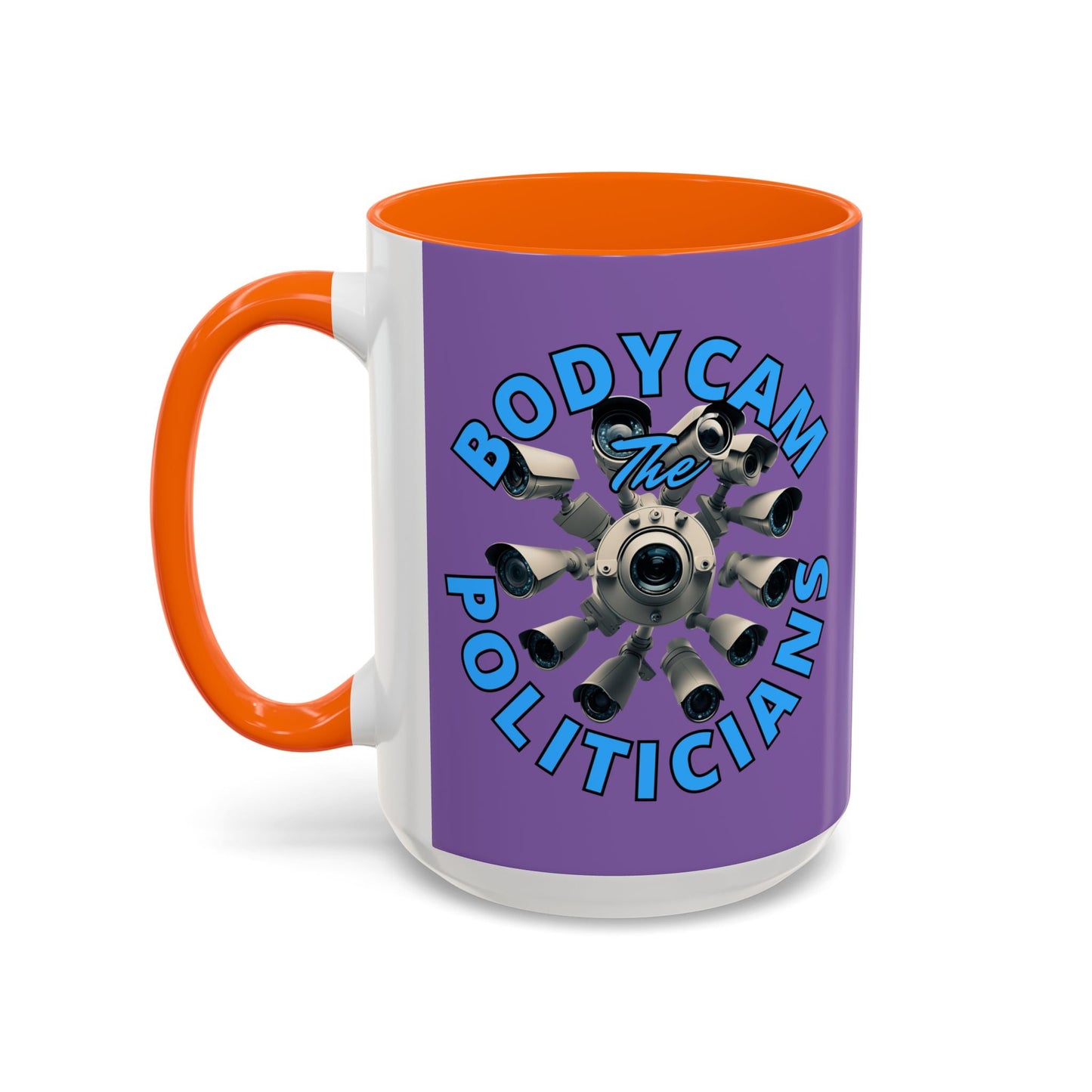 Bodycam the Politicians Cameras Light Purple Accent Mug by cypherpunkgear.com – cypherpunkgear.com | Cypherpunk Merch