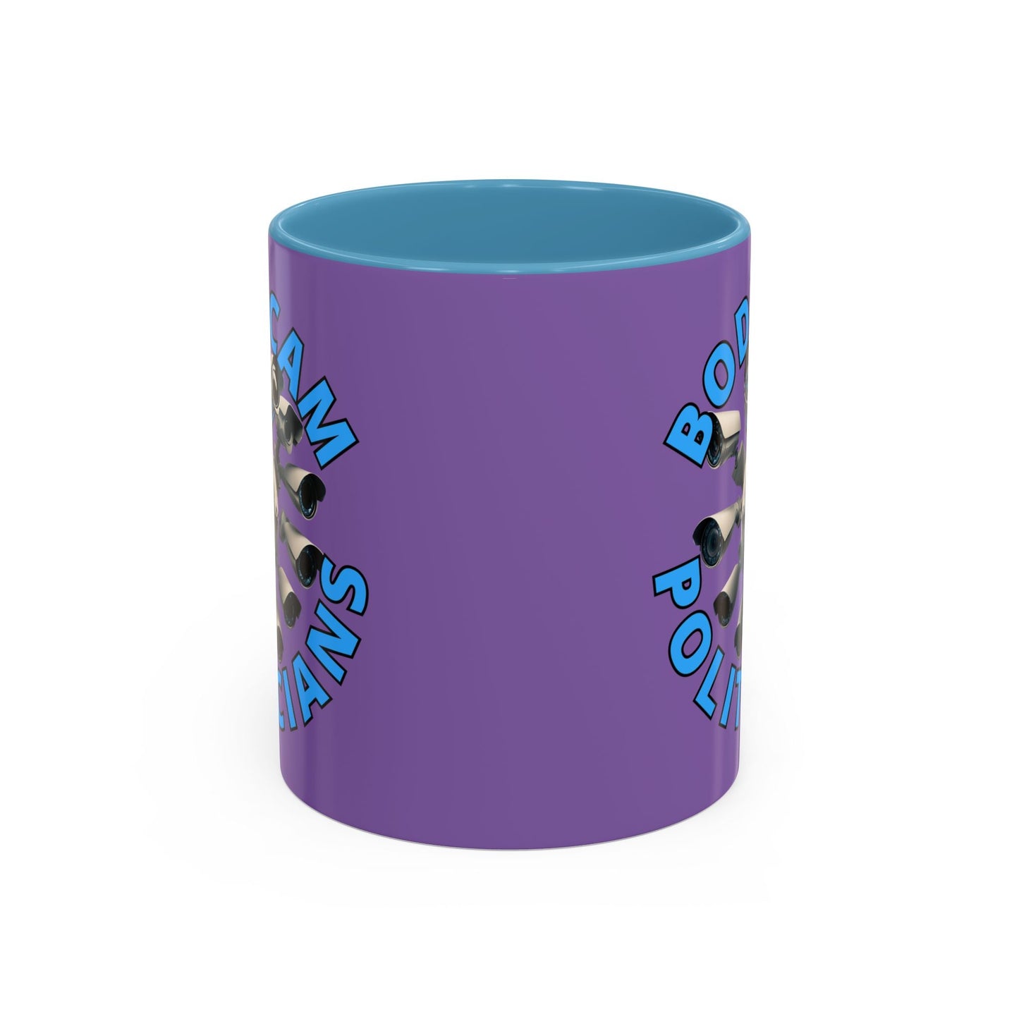 Bodycam the Politicians Cameras Light Purple Accent Mug by cypherpunkgear.com – cypherpunkgear.com | Cypherpunk Merch