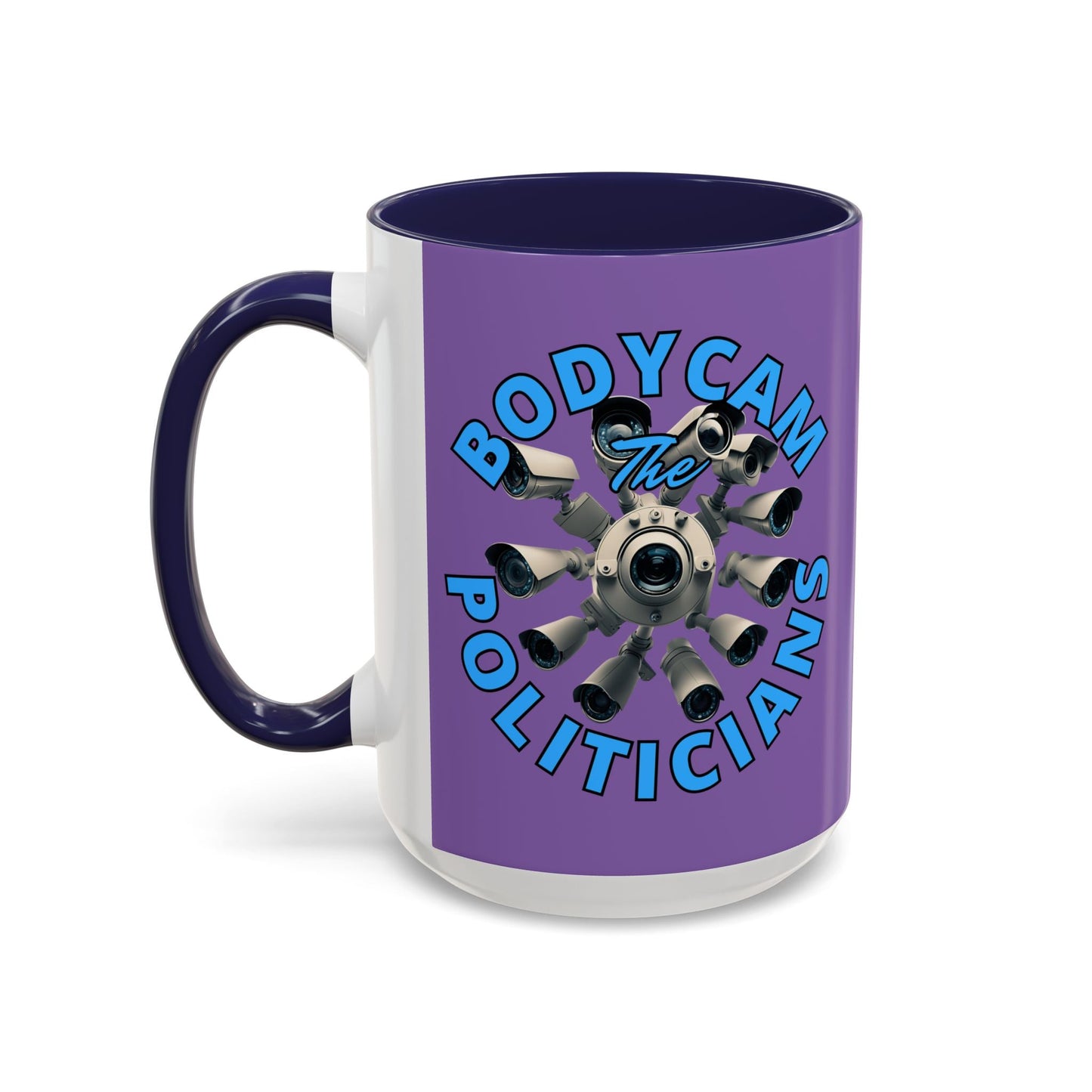 Bodycam the Politicians Cameras Light Purple Accent Mug by cypherpunkgear.com – cypherpunkgear.com | Cypherpunk Merch