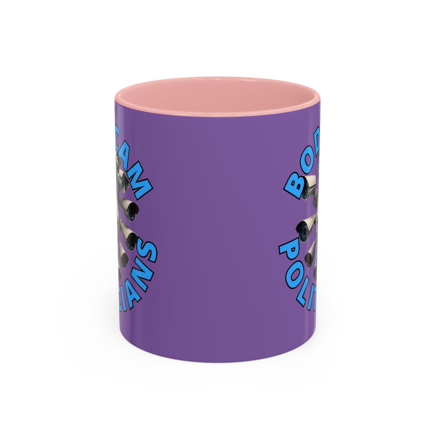 Bodycam the Politicians Cameras Light Purple Accent Mug by cypherpunkgear.com – cypherpunkgear.com | Cypherpunk Merch