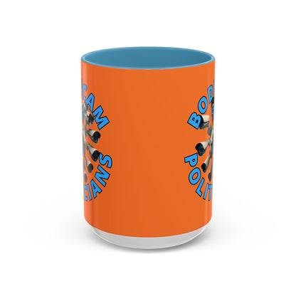 Bodycam the Politicians Cameras Orange Accent Mug by cypherpunkgear.com – cypherpunkgear.com | Cypherpunk Merch