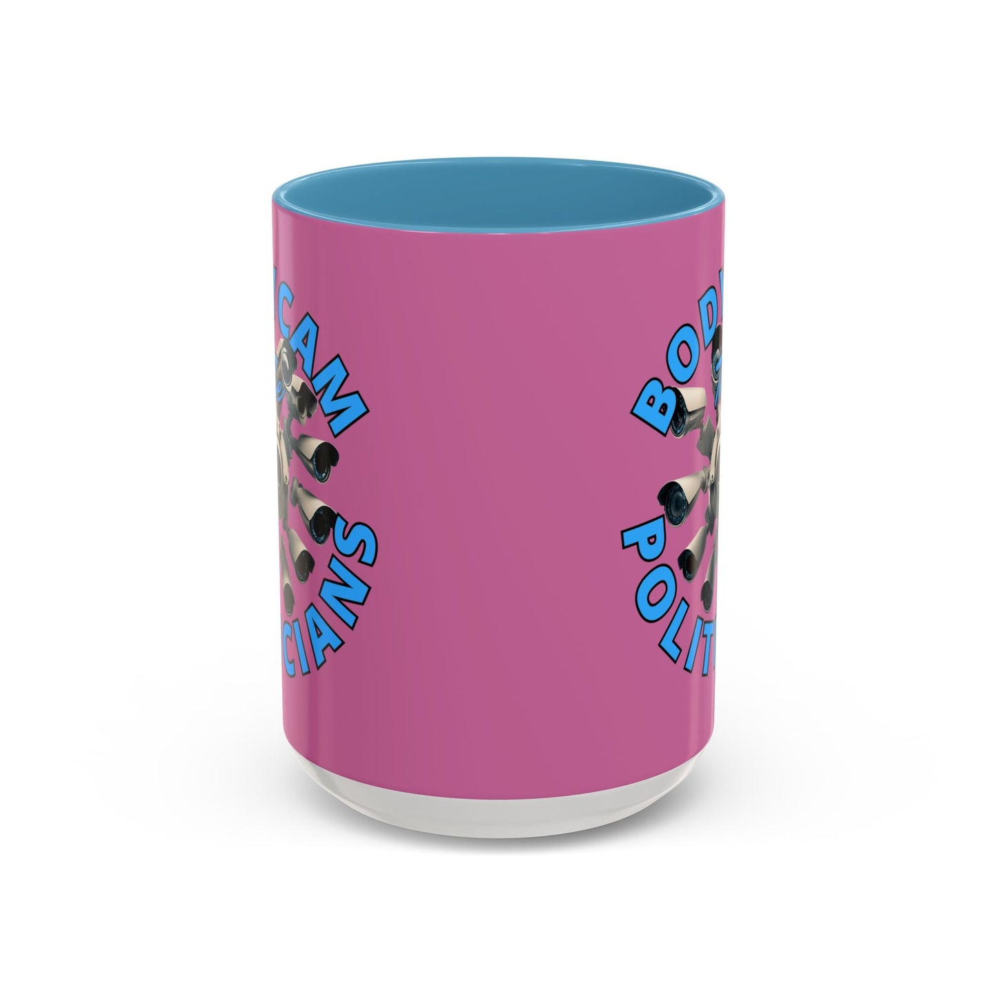 Bodycam the Politicians Cameras Pink Accent Mug by cypherpunkgear.com – cypherpunkgear.com | Cypherpunk Merch