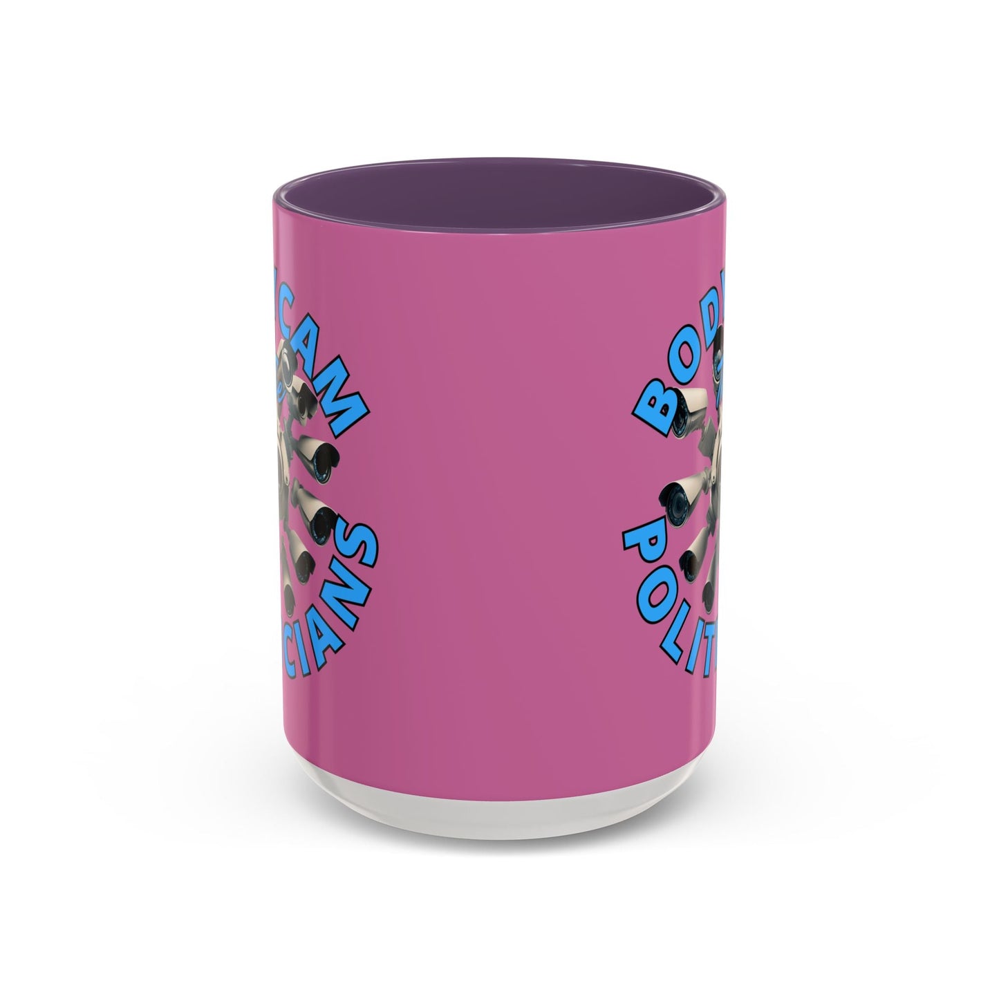 Bodycam the Politicians Cameras Pink Accent Mug by cypherpunkgear.com – cypherpunkgear.com | Cypherpunk Merch