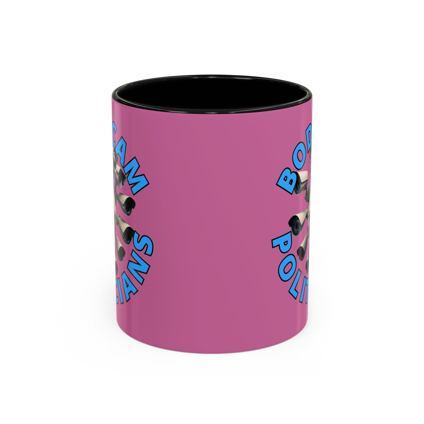 Bodycam the Politicians Cameras Pink Accent Mug by cypherpunkgear.com – cypherpunkgear.com | Cypherpunk Merch