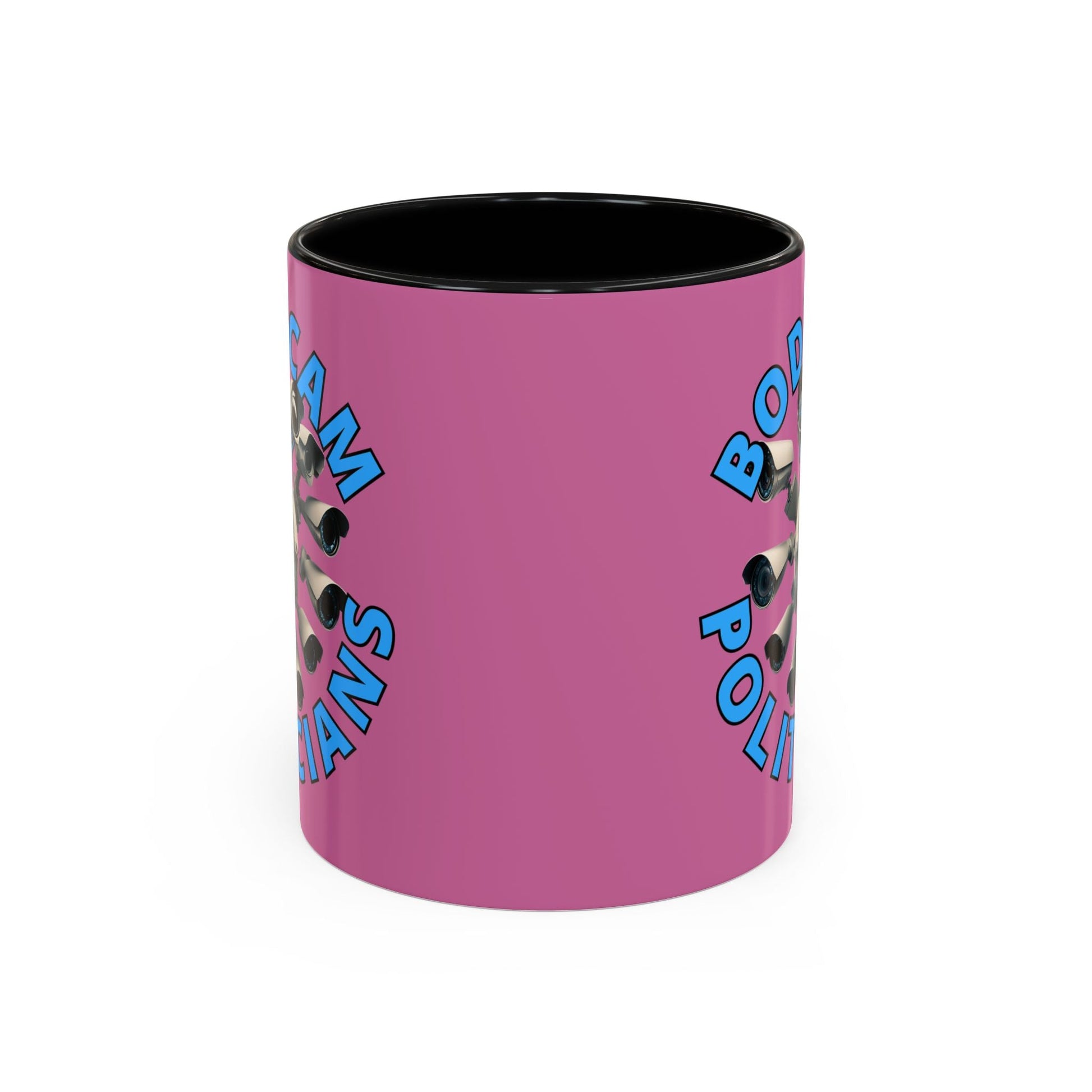 Bodycam the Politicians Cameras Pink Accent Mug by cypherpunkgear.com – cypherpunkgear.com | Cypherpunk Merch