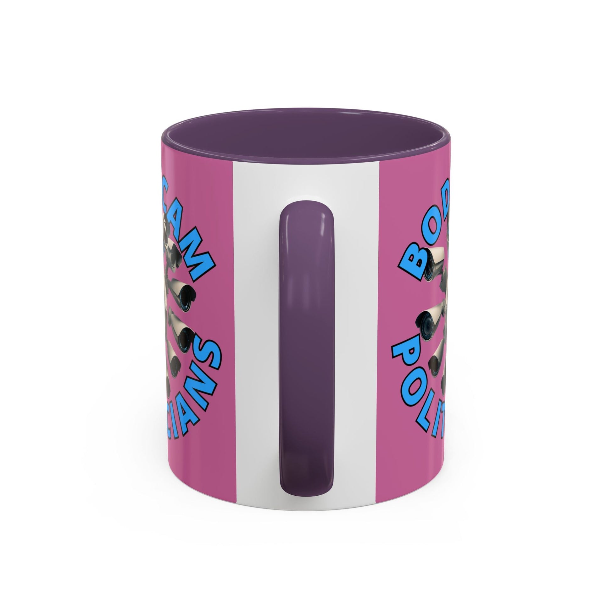 Bodycam the Politicians Cameras Pink Accent Mug by cypherpunkgear.com – cypherpunkgear.com | Cypherpunk Merch