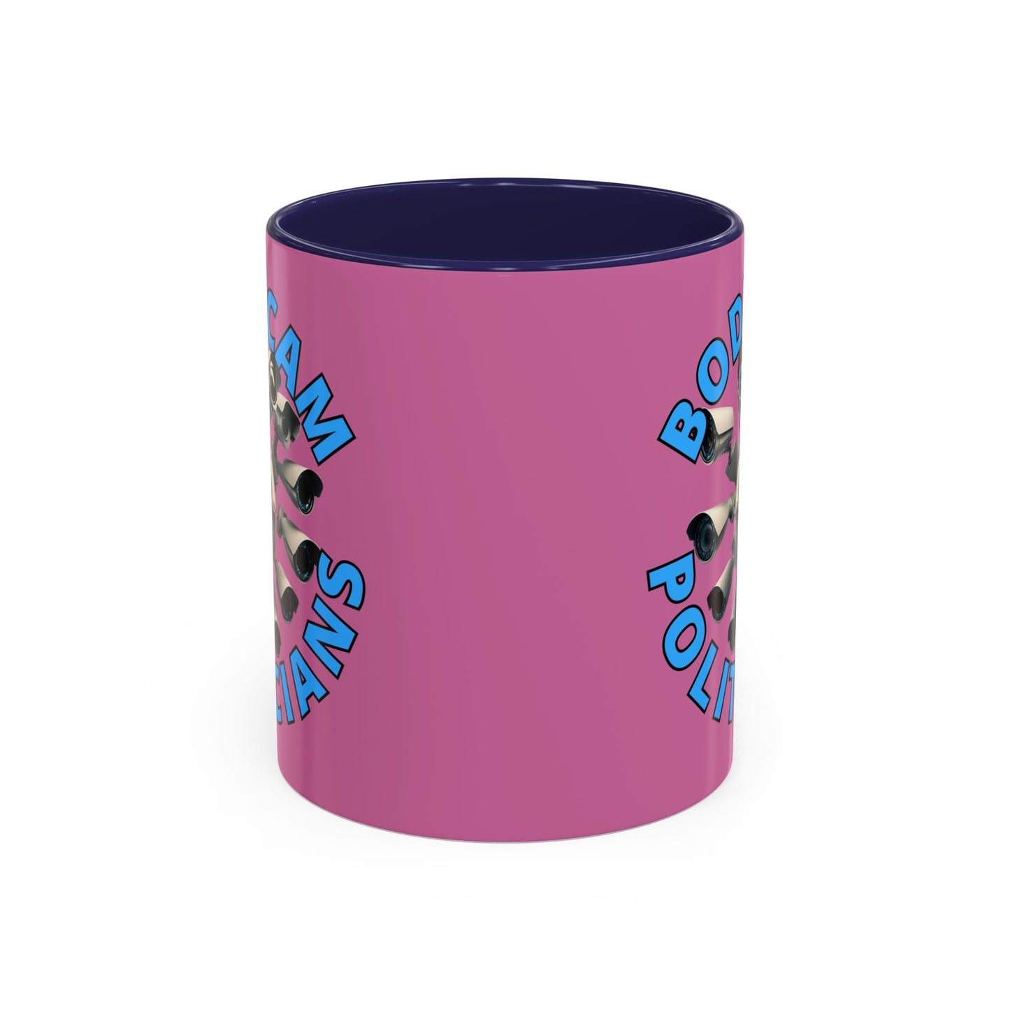 Bodycam the Politicians Cameras Pink Accent Mug by cypherpunkgear.com – cypherpunkgear.com | Cypherpunk Merch