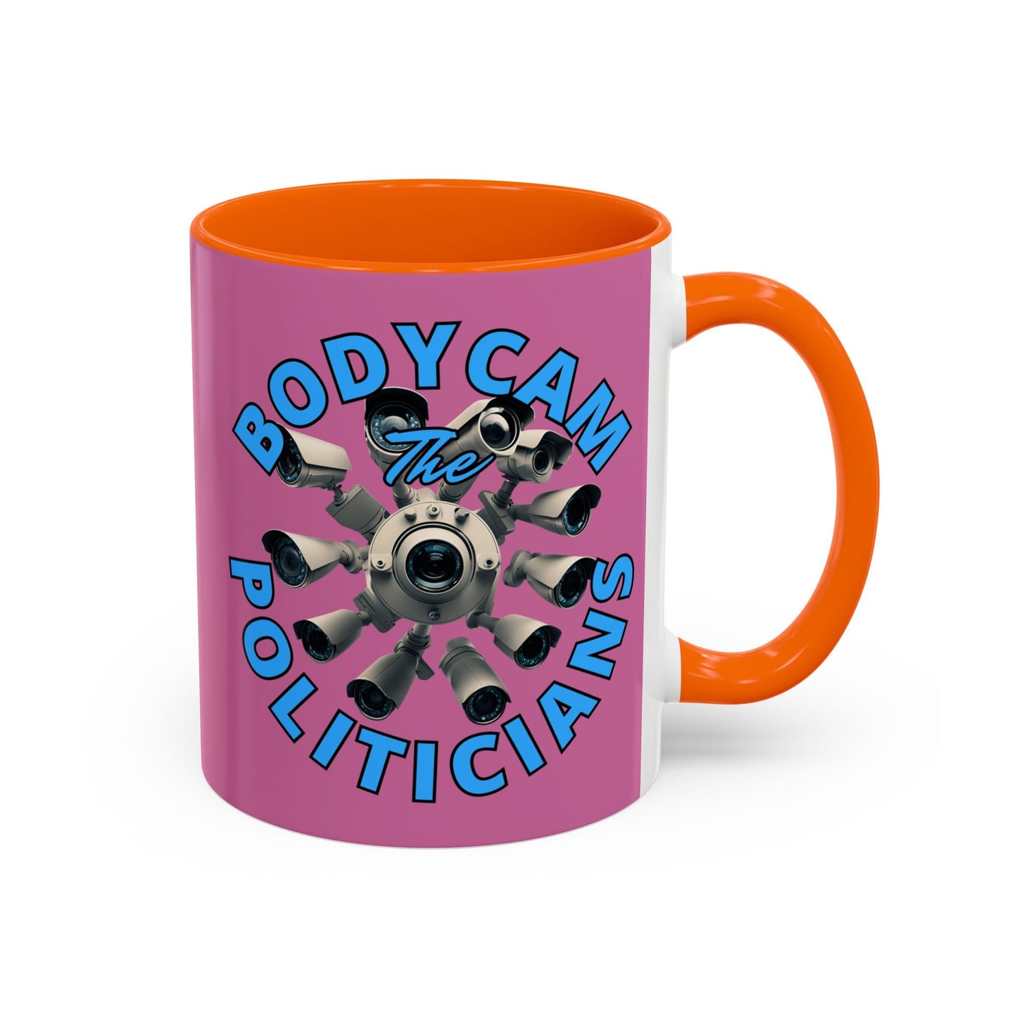 Bodycam the Politicians Cameras Pink Accent Mug by cypherpunkgear.com – cypherpunkgear.com | Cypherpunk Merch