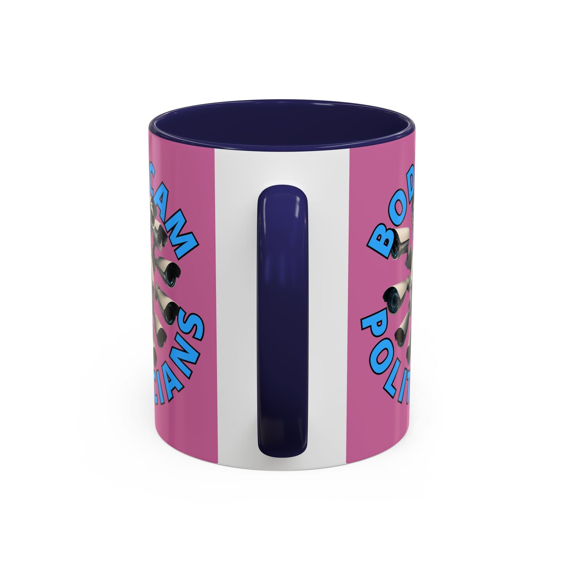 Bodycam the Politicians Cameras Pink Accent Mug by cypherpunkgear.com – cypherpunkgear.com | Cypherpunk Merch